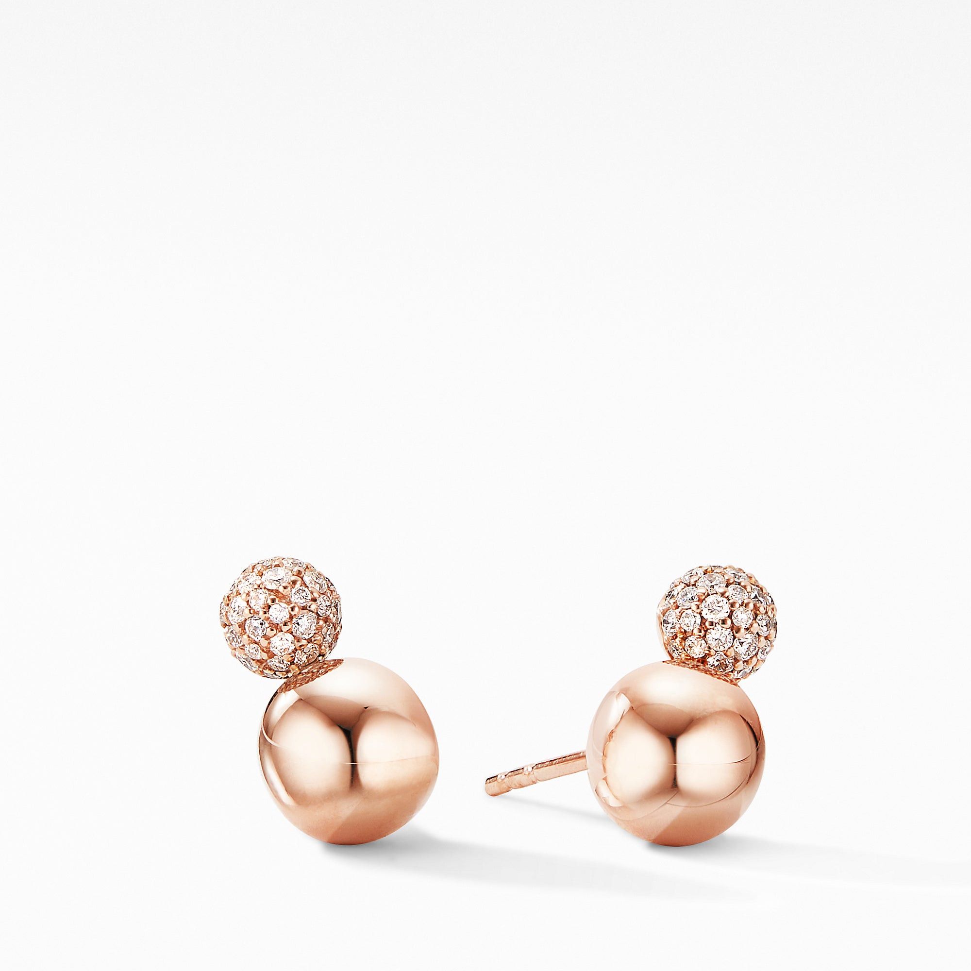 David Yurman o1w1db10525 E14879D Earrings in 18K Rose Gold with Diamond Size ONE SIZE - 1 Preview