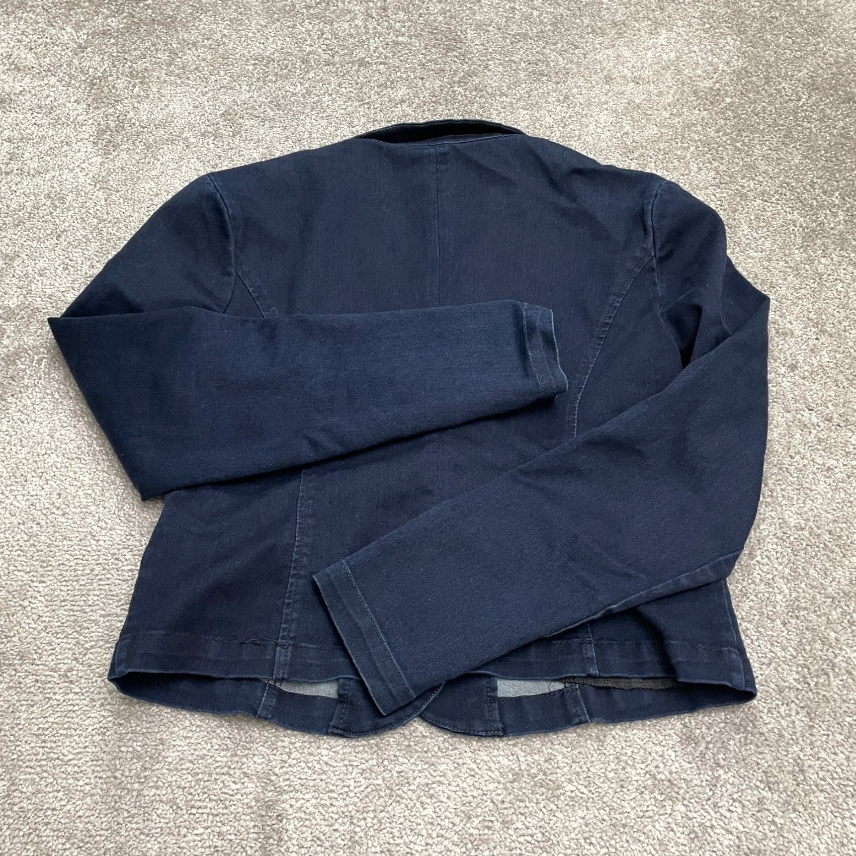 Vintage Celebrity Pink Denim Jacket Juniors L Dark Blue Casual Pocket Stretch Size L / US 10 / IT 46 - 2 Thumbnail