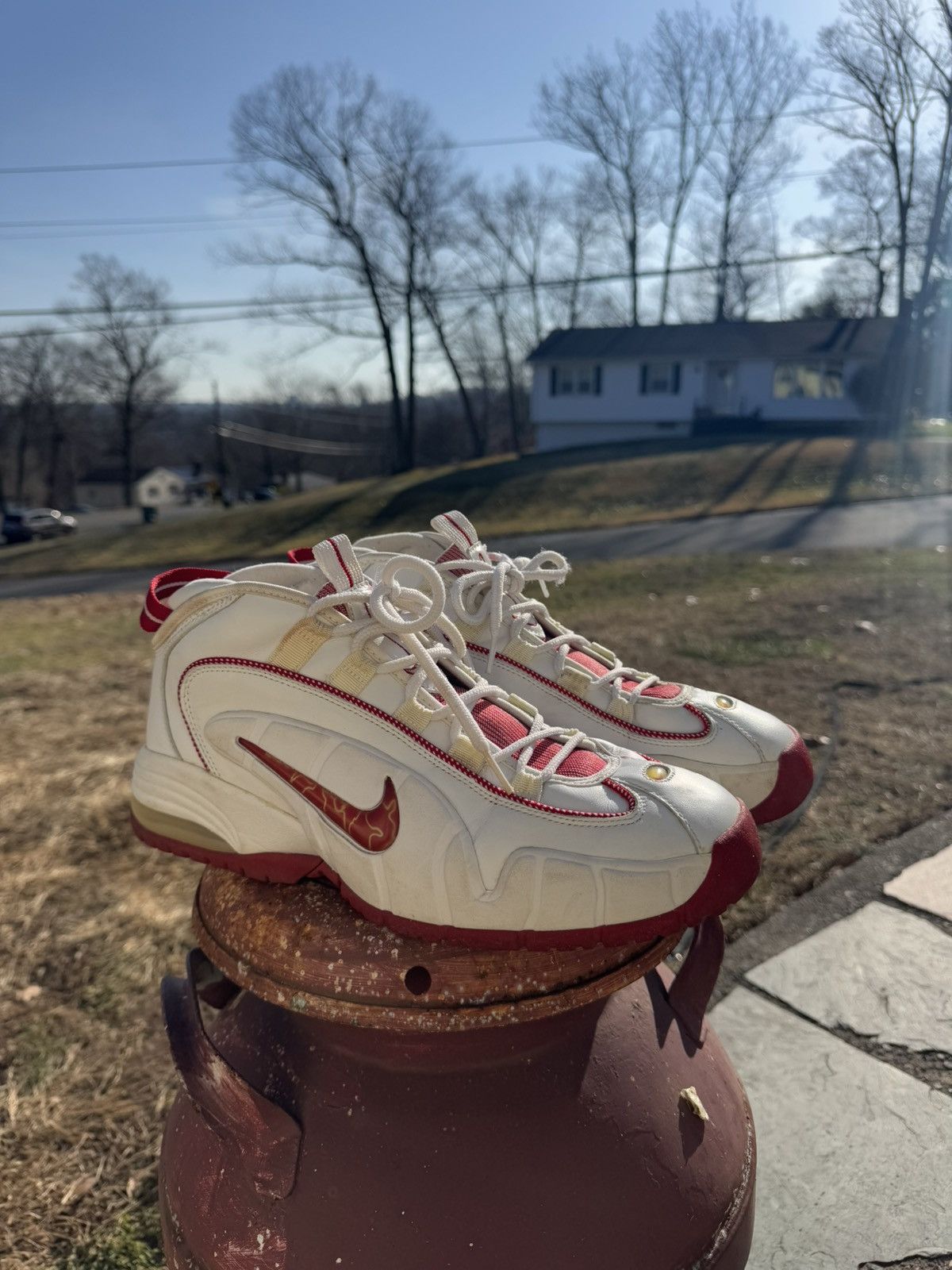 Nike Nike Air Max Penny 1, White Varsity Red (2005) Size US 11.5 / EU 44-45 - 1 Thumbnail