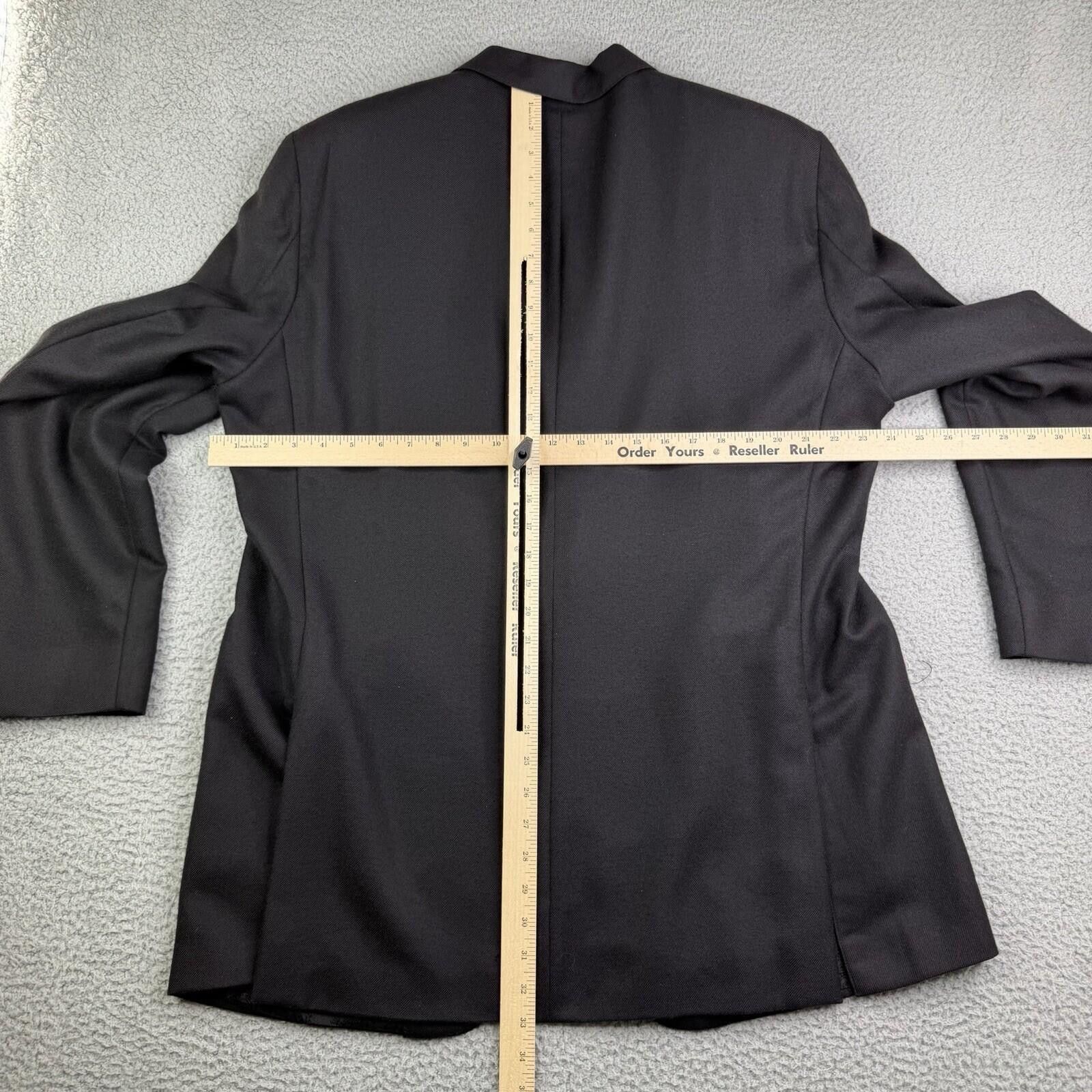 Loro Piana Loro Piana 100% Worsted Italian Cashmere Black Coat 48 Long Size 48L - 6 Thumbnail