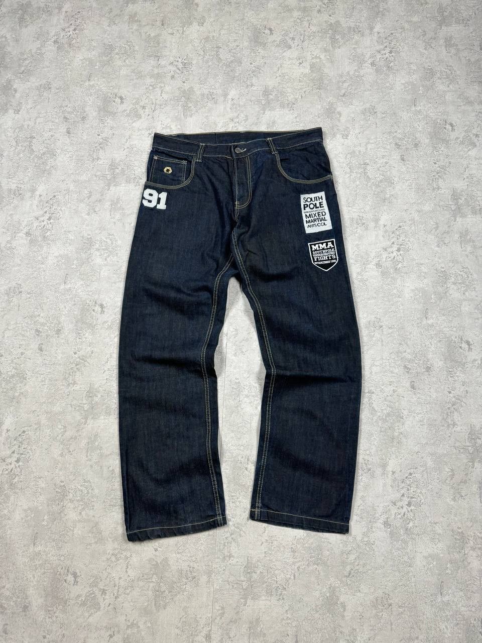 Southpole RARE Southpole Fight Club Blue Baggy Y2K Jeans Size 36 Size US 36 / EU 52 - 9 Thumbnail