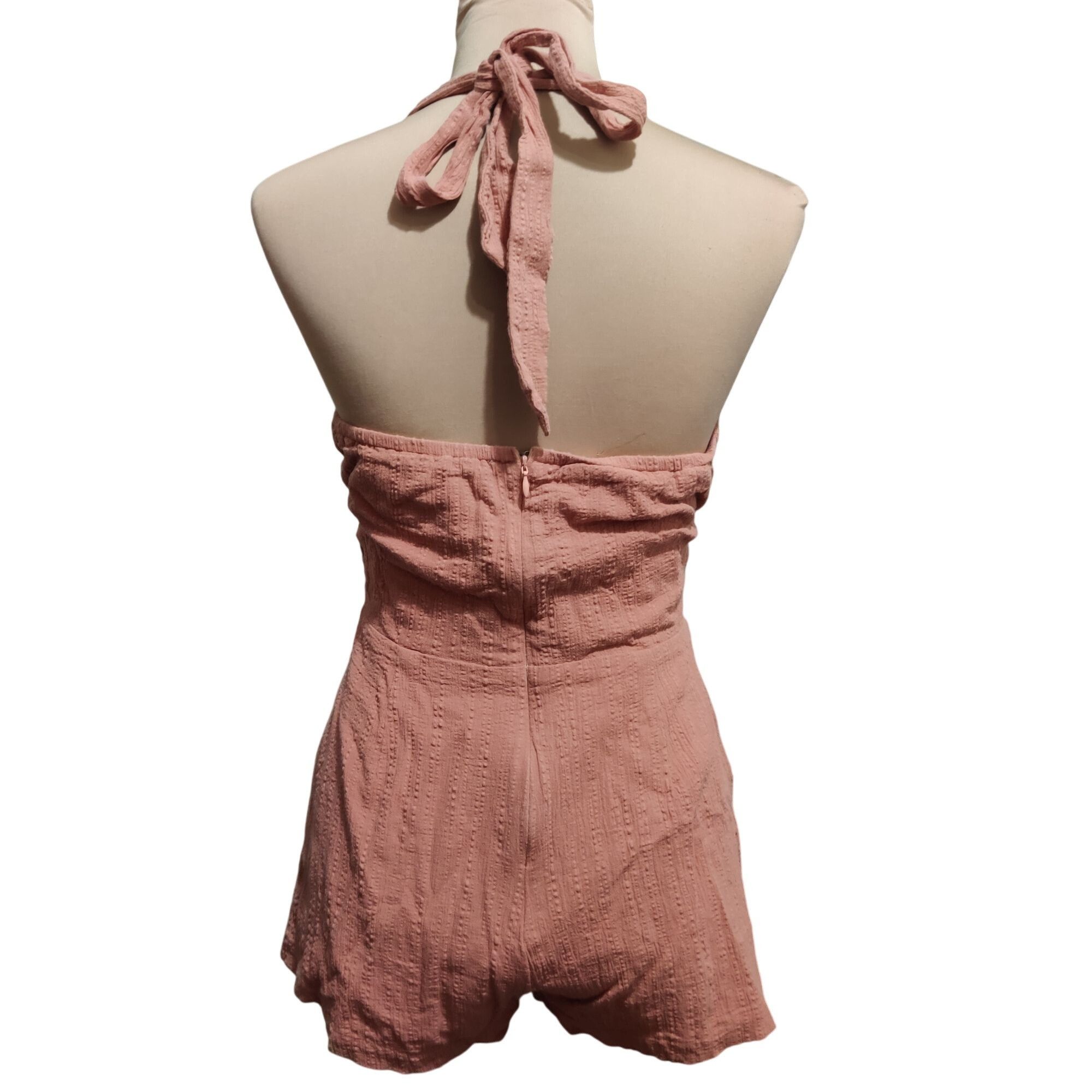 Other Cotton Candy LA M Textured Clay Halter Romper Button Front T Size M / US 6-8 / IT 42-44 - 4 Thumbnail