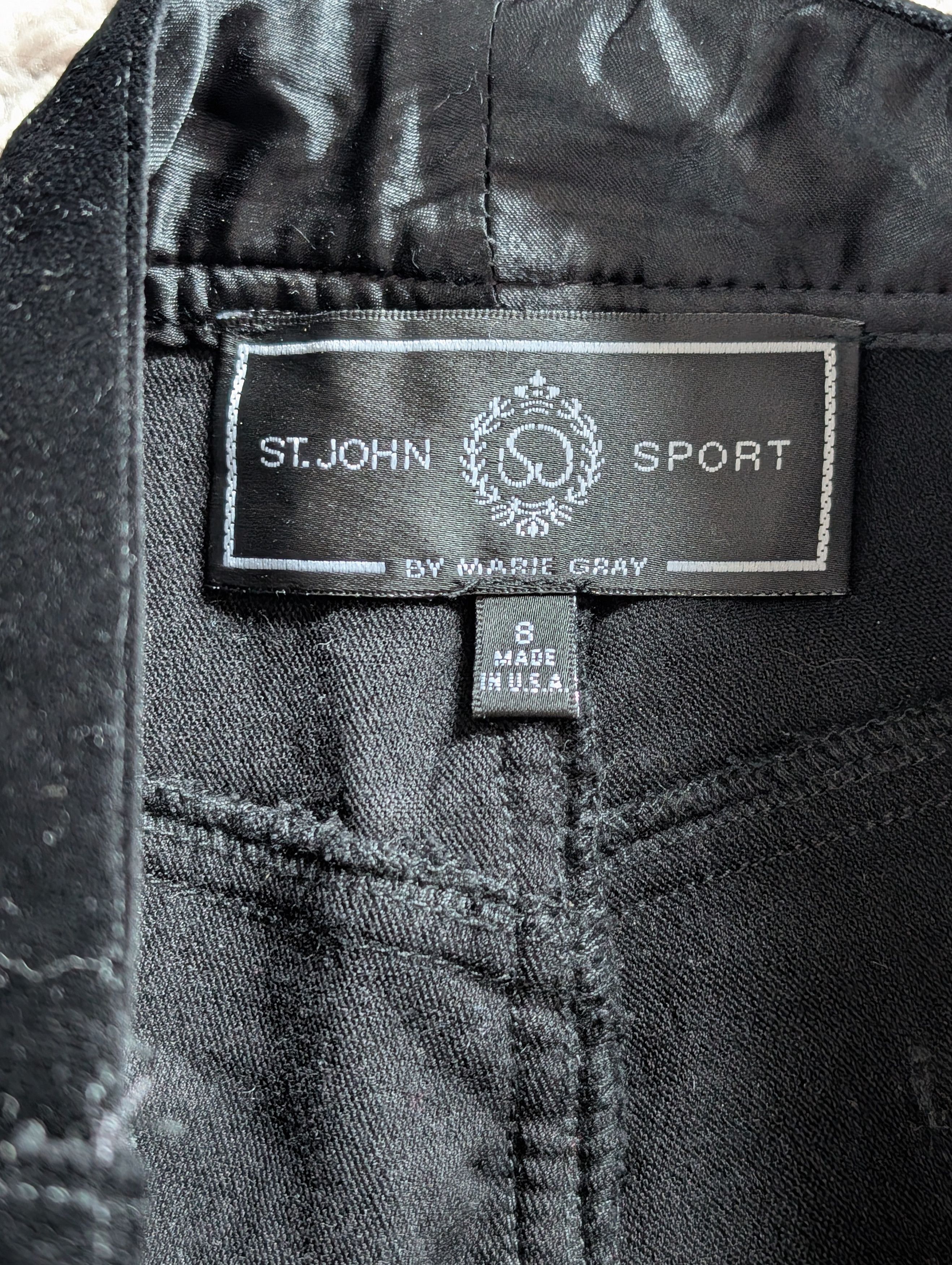 St. John St. John Sport Marie Gray Velvet Straight Leg Pants Size 30" / US 8 / IT 44 - 5 Thumbnail