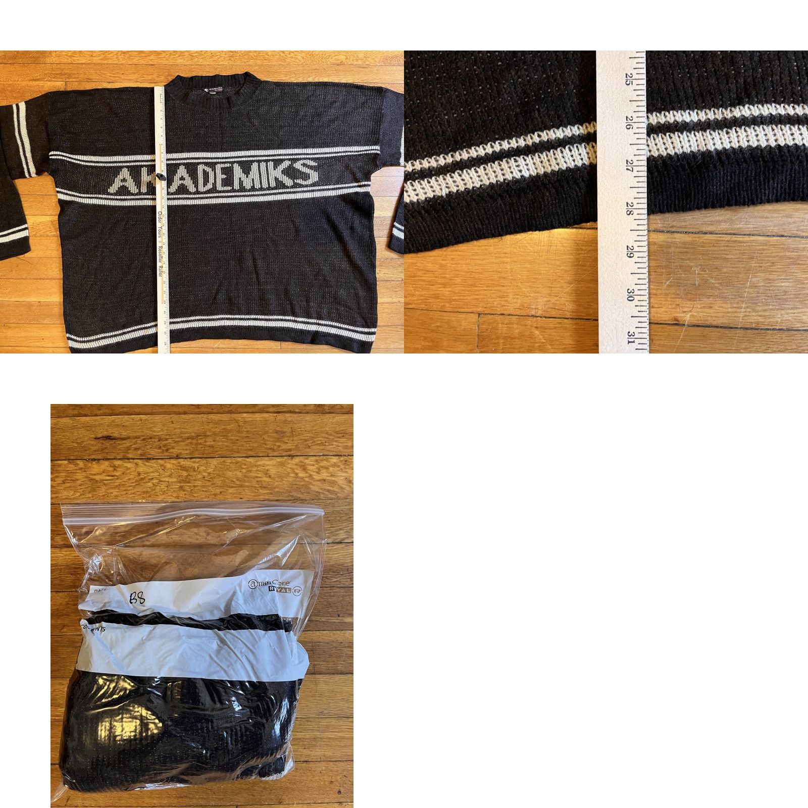 Akademiks VINTAGE Akademiks Sweater Mens 3XL Brown Striped Pullover Crew Neck Oversized 90s Hip Hop Retro Knit Size US XXL / EU 58 / 5 - 8 Thumbnail