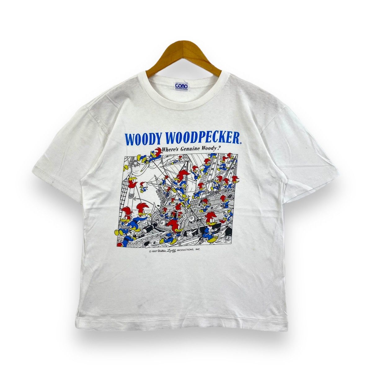 Vintage Vintage 80's WOODY WOODPECKER Classic Cartoon Graphic Tee Size US L / EU 52-54 / 3 - 1 Thumbnail