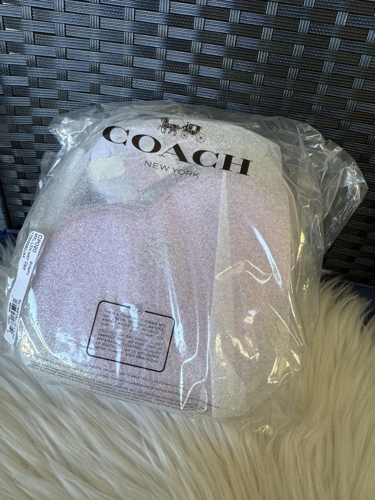 Coach Coach Heart Crossbody Bag in Metalic Crossgrain Leather Size ONE SIZE - 11 Thumbnail