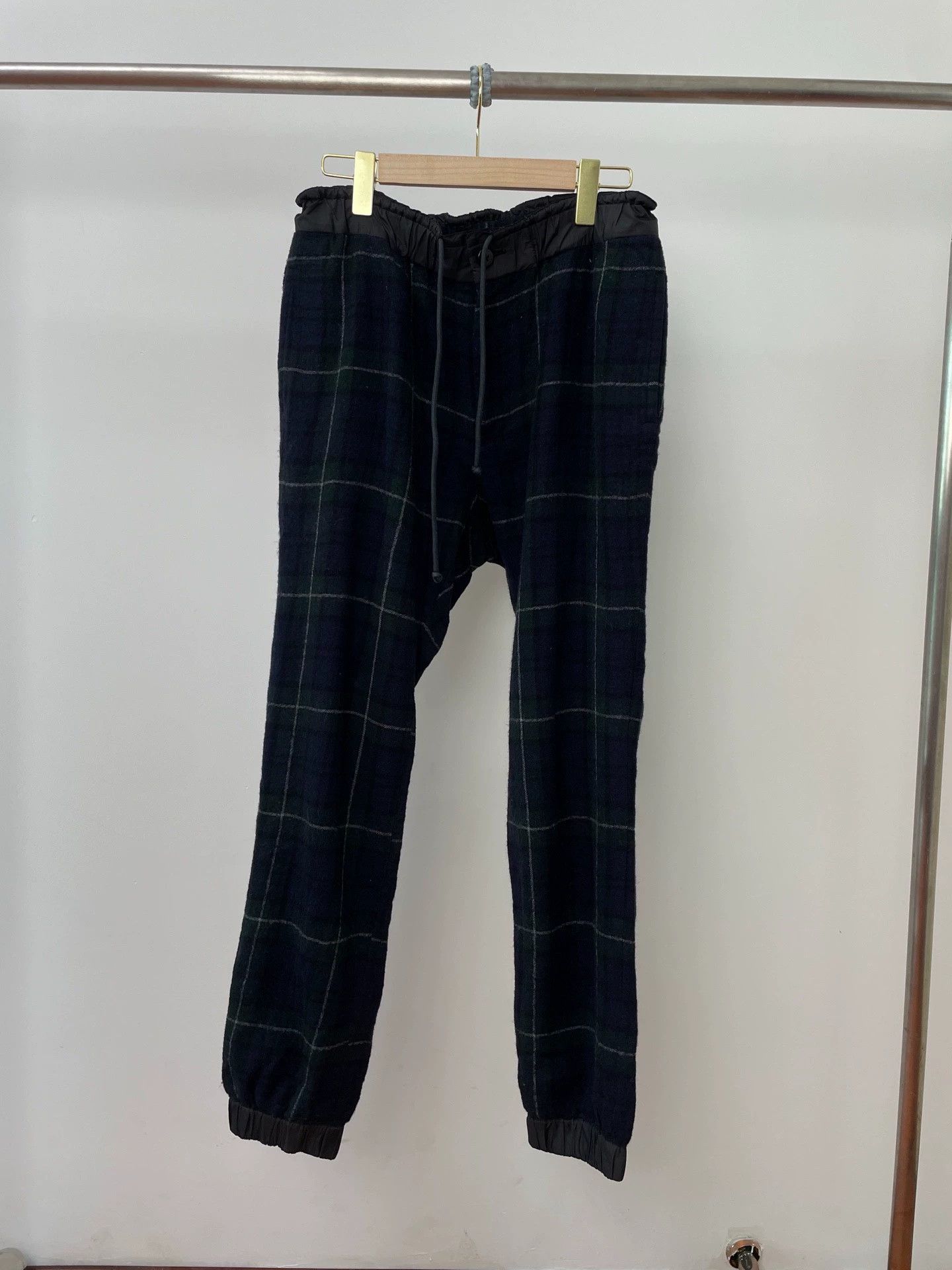Sacai Sacai Edison Chen Navy Check Cashmere Pants 2 Size US 32 / EU 48 - 1 Thumbnail