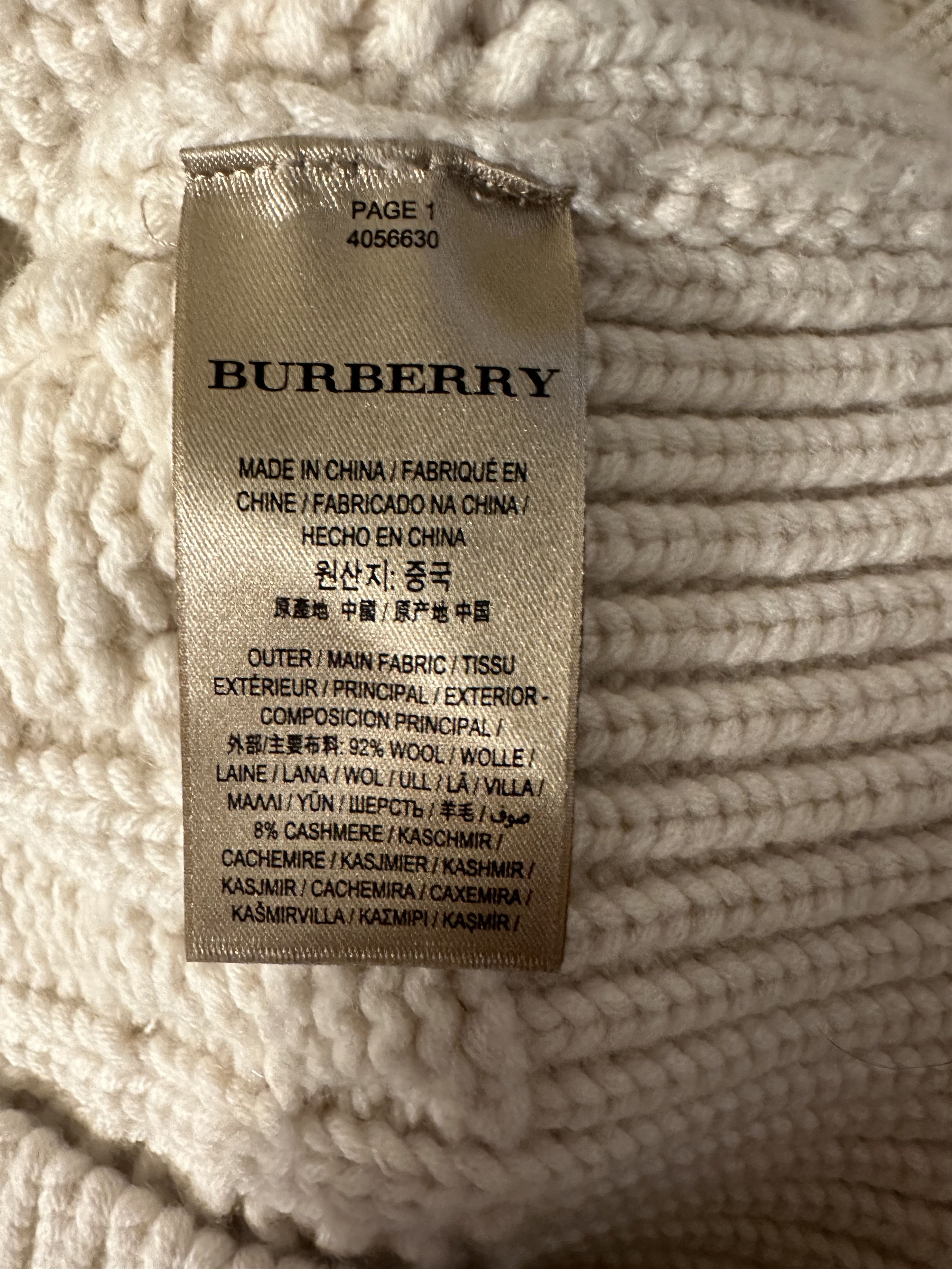 Burberry Burberry cashmere cable knit sweater Size US S / EU 44-46 / 1 - 7 Thumbnail