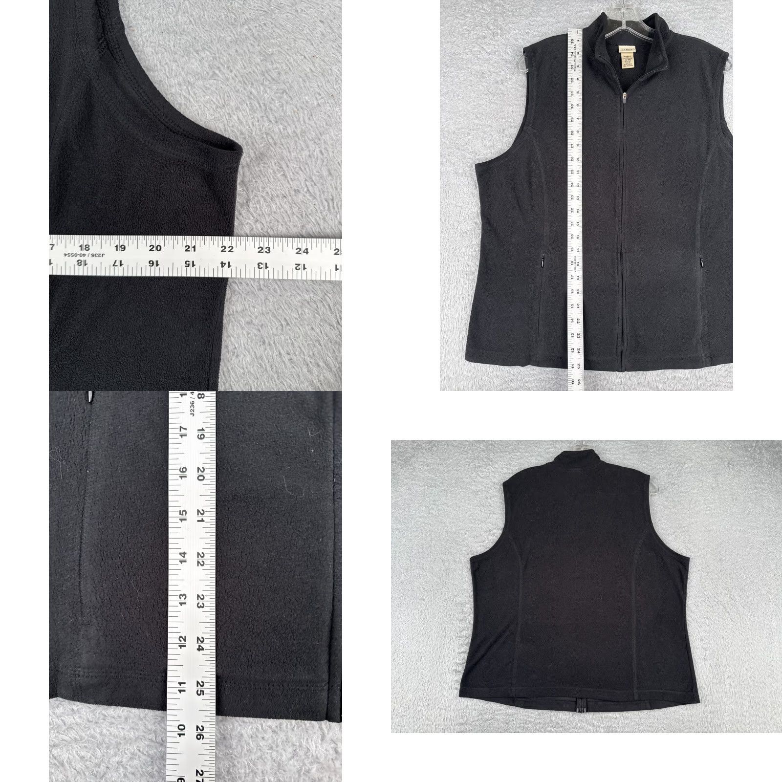 Vintage L.L. Bean Vest Womens Extra Large Black Full Zip Sleeveless Polyester Fleece Pockets Lined Outdoor Hike Womens Size XL / US 12-14 / IT 48-50 - 8 Thumbnail