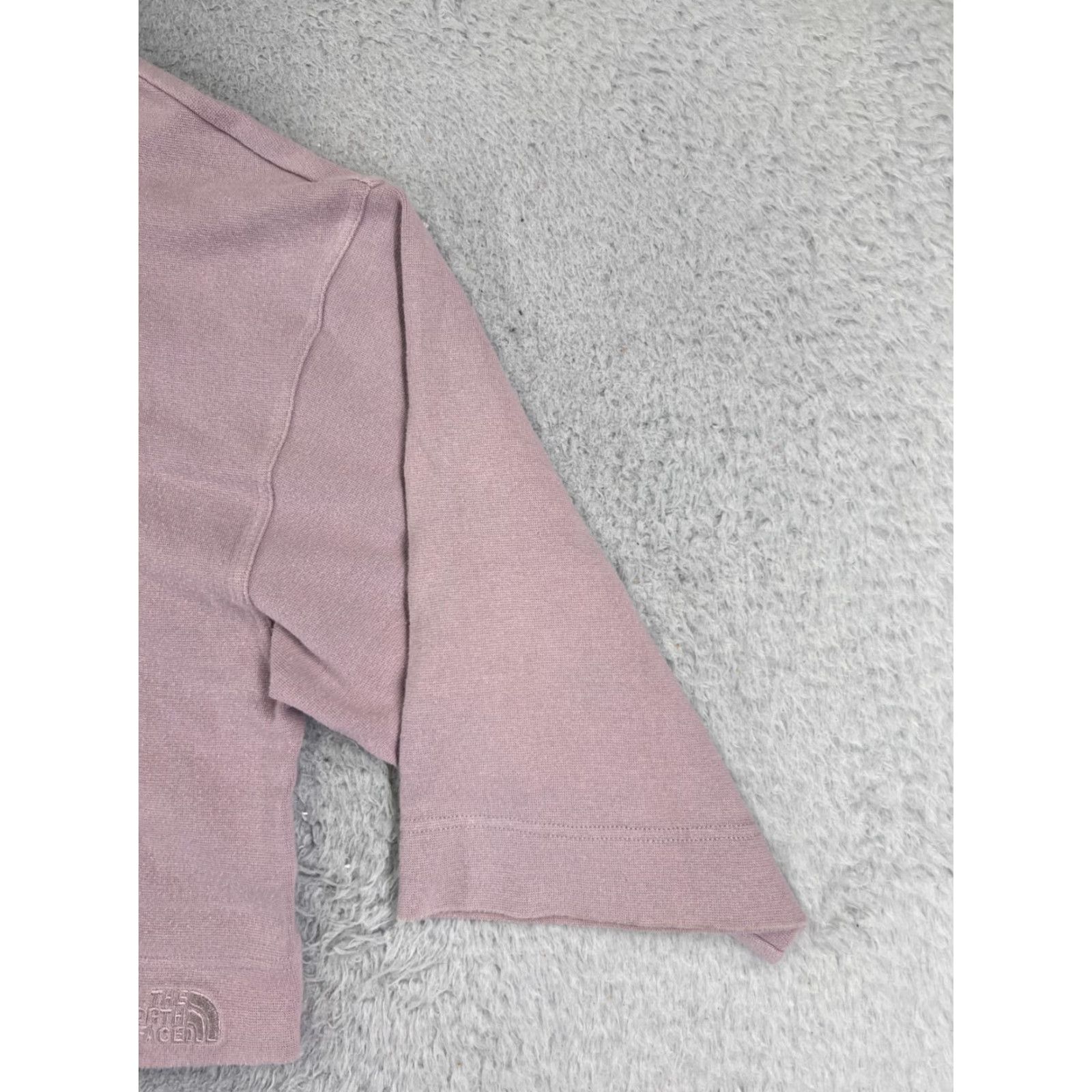 The North Face VINTAGE The North Face Hoodie Shirt Womens L Pink Crop Pullover 3/4 Sleeve Cotton Logo All Seasons Mens Womens Girls Boys Size L / US 10 / IT 46 - 2 Thumbnail