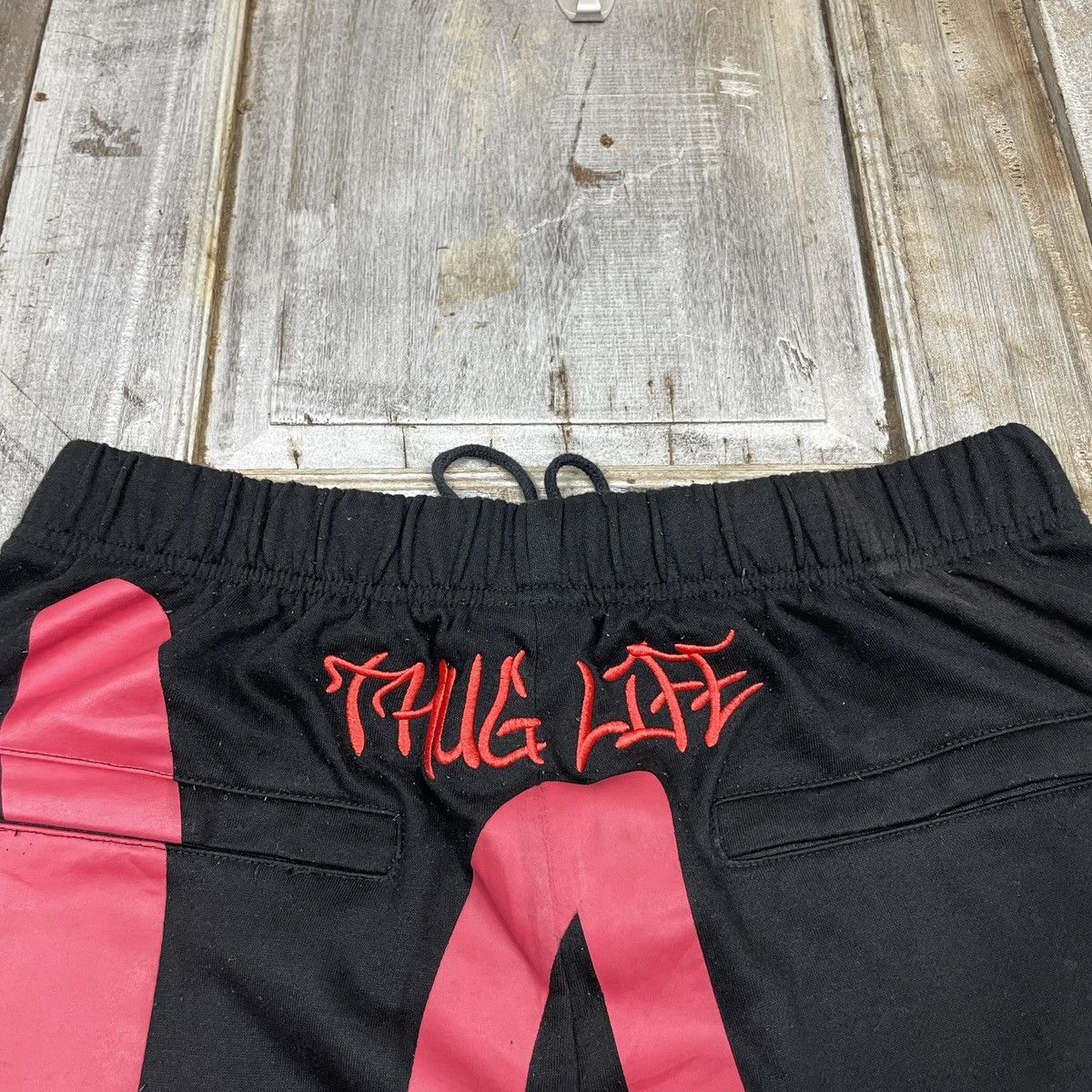 Los Angeles Apparel × Vintage Vintage Los Angeles Thug Life Distressed Sweatpant Size US 34 / EU 50 - 6 Thumbnail