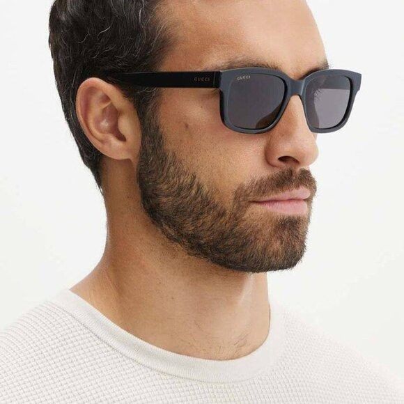 Gucci Gucci GG1583S 001 Sunglasses Black Square Frame, Grey Lenses Size ONE SIZE - 1 Thumbnail