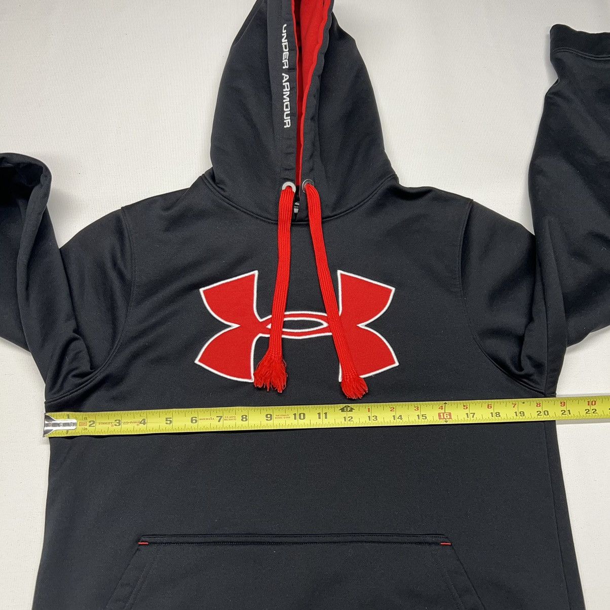 Under Armour Under Armour Hoodie Black Red Fleece Sweatshirt Logo Size US S / EU 44-46 / 1 - 16 Thumbnail