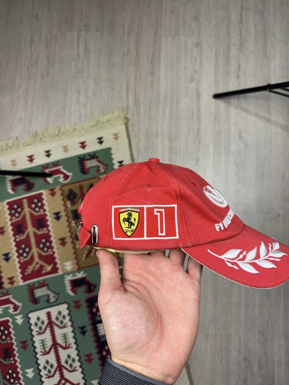 Ferrari × Vintage Vintage RARE Ferrari Michael Schumacher F1 Cap Hat Size ONE SIZE - 2 Thumbnail