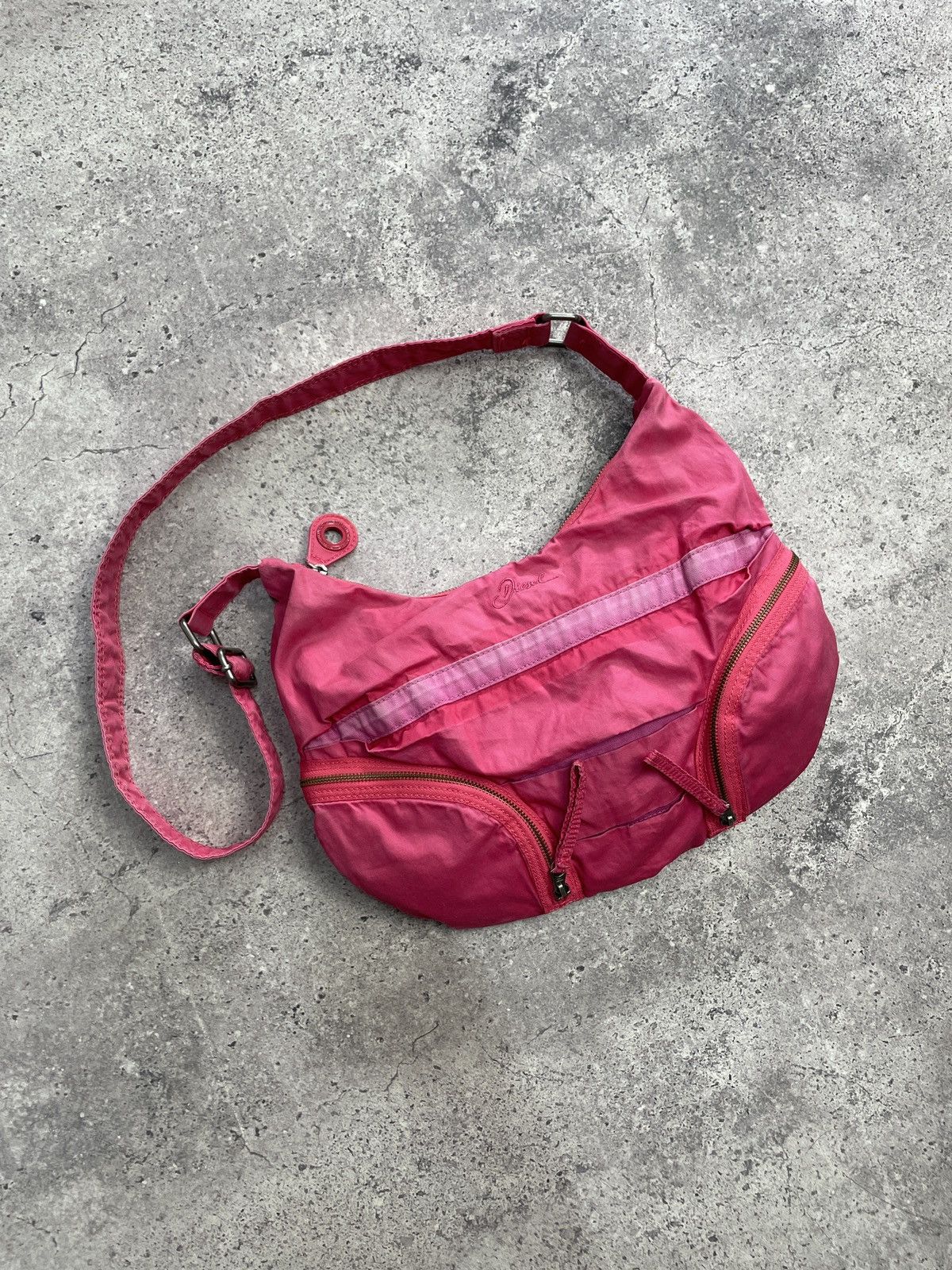 Vintage Dieslel Bag Y2K Sling bag Messenger Pink