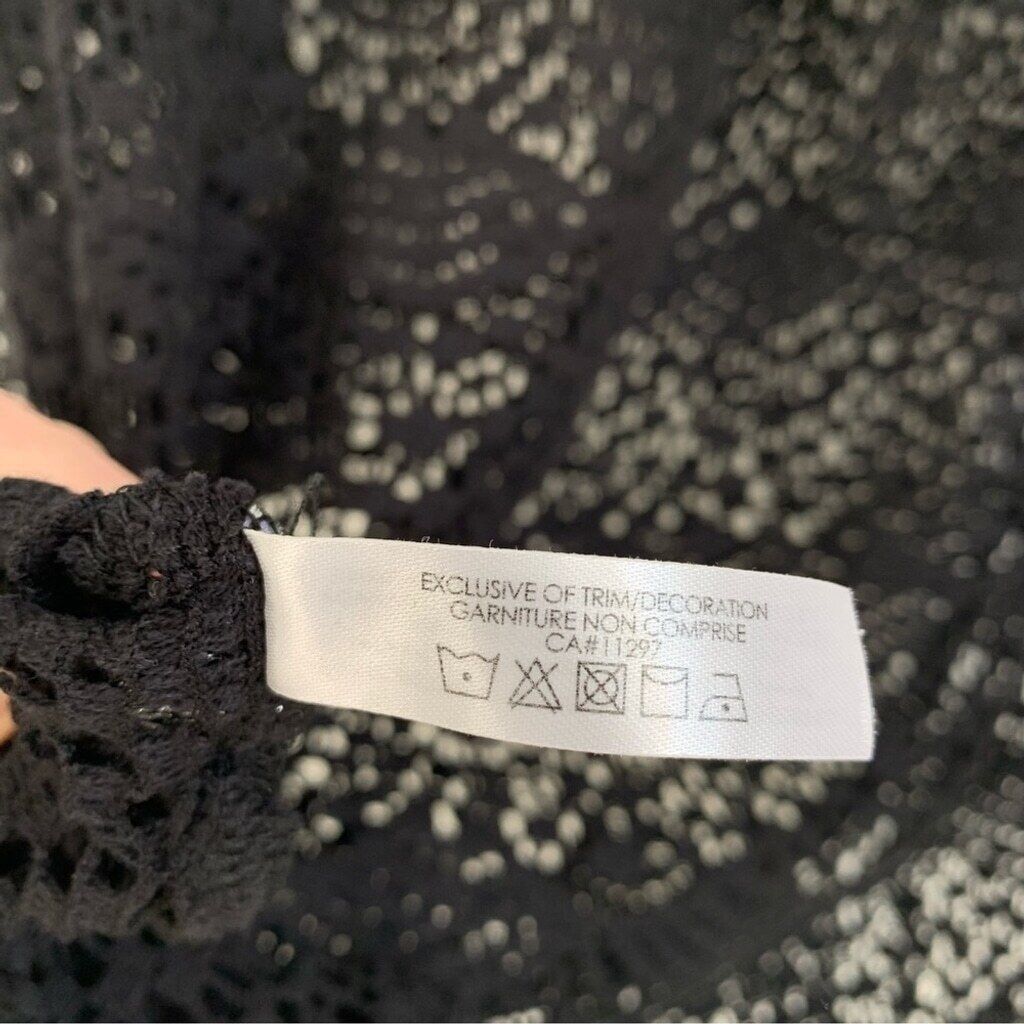 Other La Vie En Rose Black Crochet Swim Coverup Women's Sm Size S / US 4 / IT 40 - 9 Thumbnail