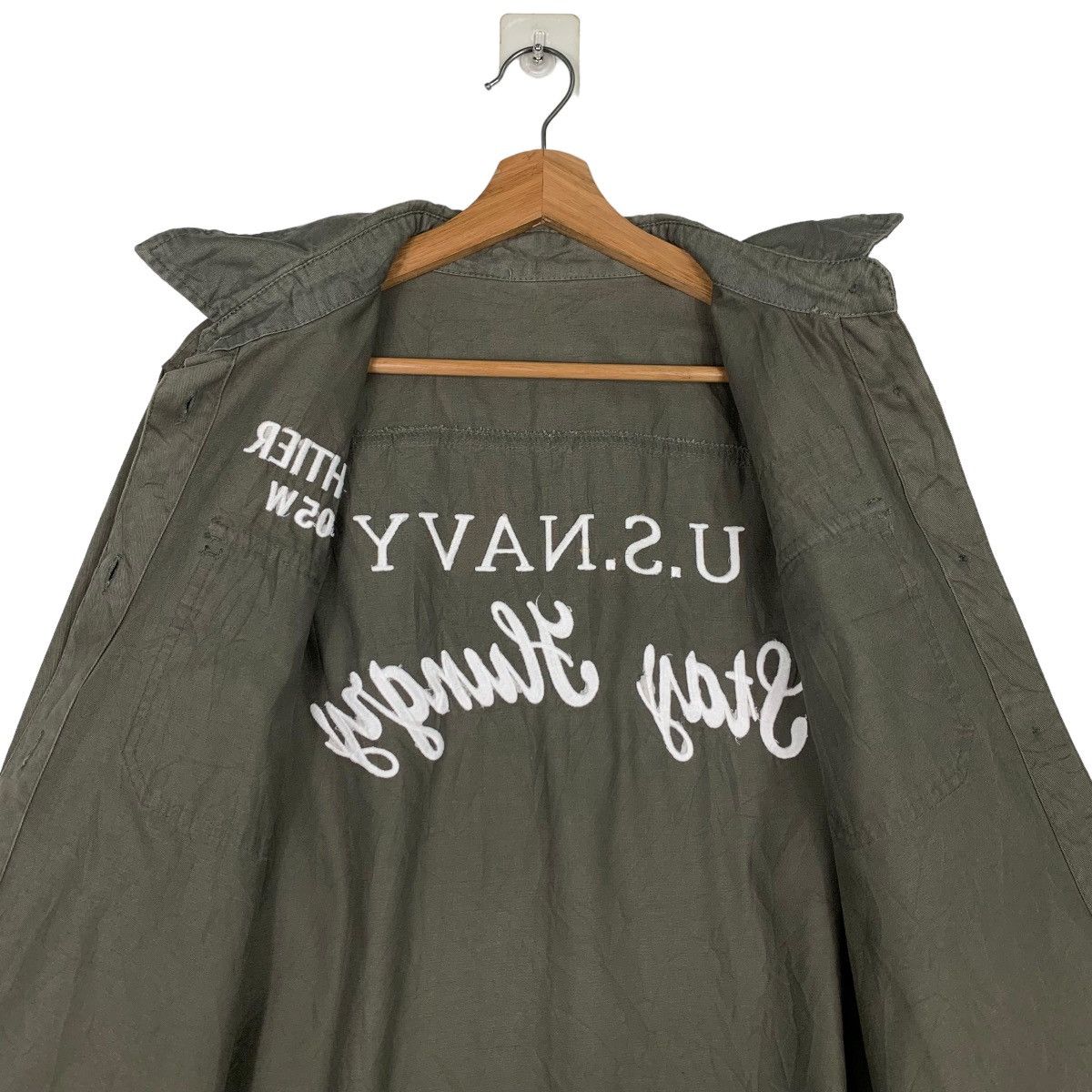 Vintage Mightier V1-05 W US Navy Stay Hungry Shirt #0257-C12 Size US M / EU 48-50 / 2 - 11 Thumbnail
