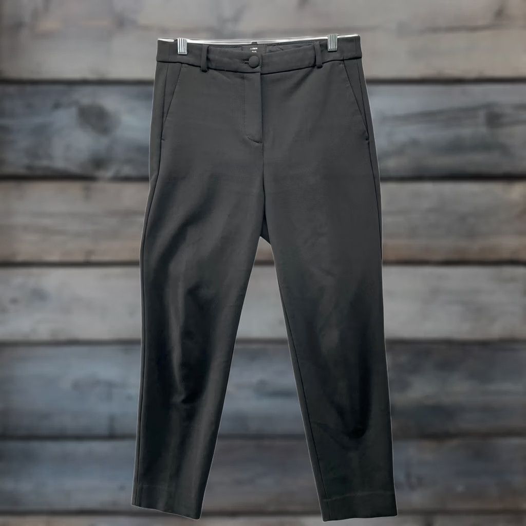 J.Crew VINTAGE? No. J.Crew Cameron High Rise Dress Pants Womens 6 Black Slim Fit Ankle Crop Size 28" / US 6 / IT 42 - 1 Thumbnail