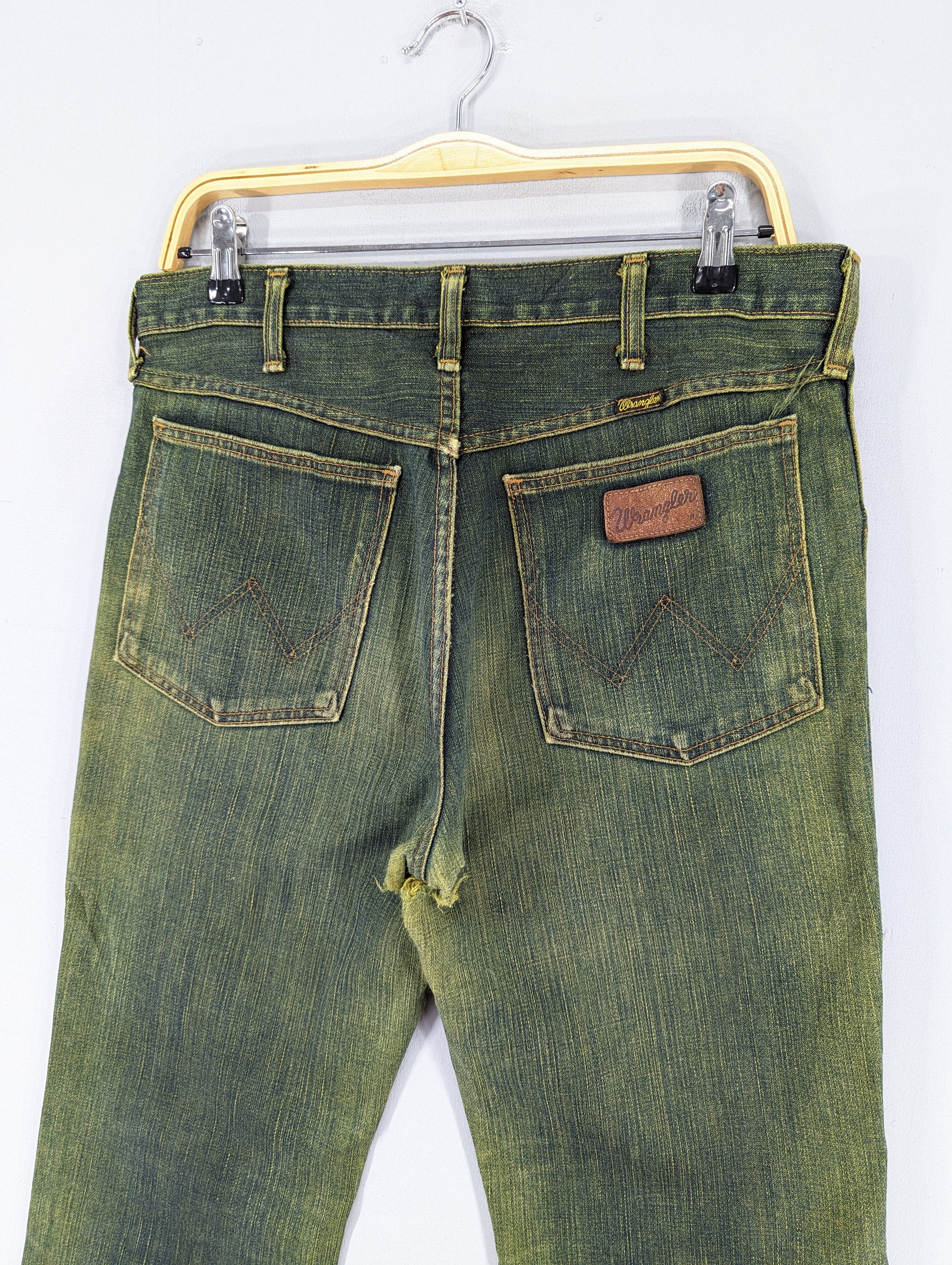Wrangler 💥RARE💥Vintage Wrangler BlueBell Flared Bootcut Green Jeans Size US 33 - 7 Thumbnail