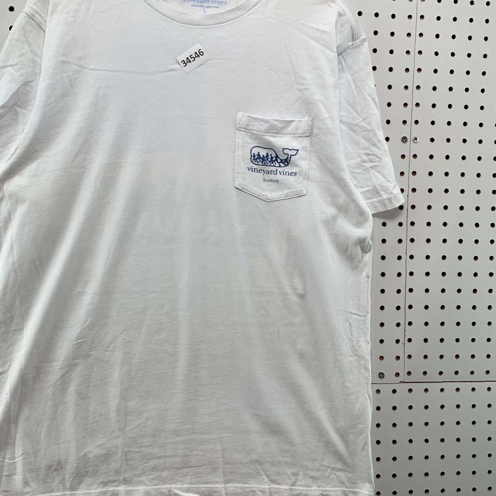 Vineyard Vines VINTAGE Vineyard Vines Boston Marathon T-Shirt Mens Large White Pocket USA Flag Size US L / EU 52-54 / 3 - 5 Thumbnail