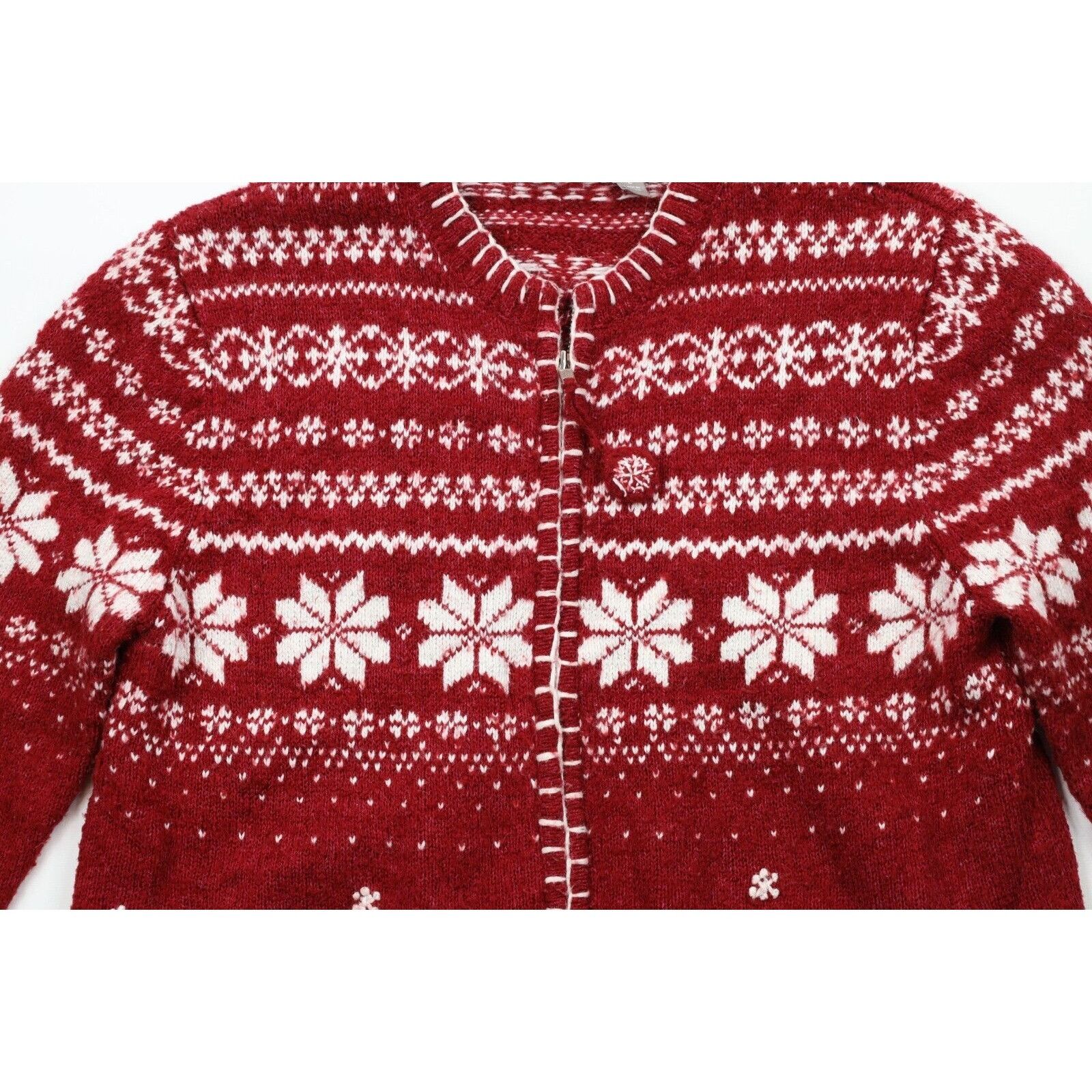 Vintage Vintage 90s Christmas Fair Isle Polar Bear Sweater Size L / US 10 / IT 46 - 3 Thumbnail
