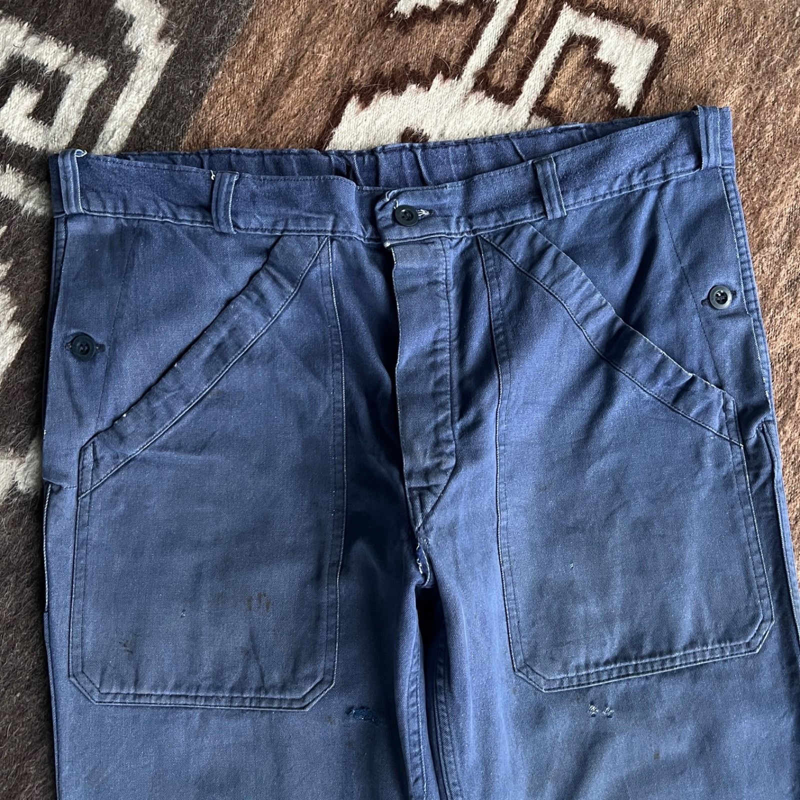 Vintage Vintage Spilag French Workwear Carpenter Utility Pants 9800A Size US 36 / EU 52 - 5 Thumbnail