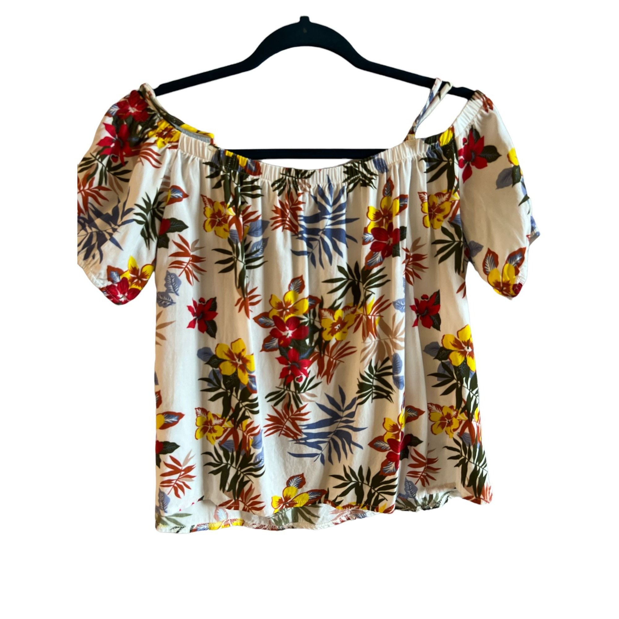 Other Womens Tropical Floral Off-Shoulder Blouse XL Vertiche 100% Size XL / US 12-14 / IT 48-50 - 1 Thumbnail