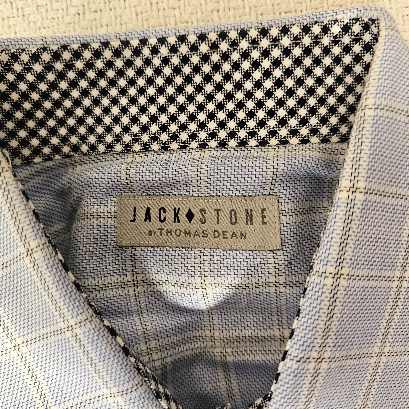 Vintage Jack Stone Thomas Dean Button-Up Shirt Men Large Blue Check Long Sleeve Size US L / EU 52-54 / 3 - 2 Thumbnail