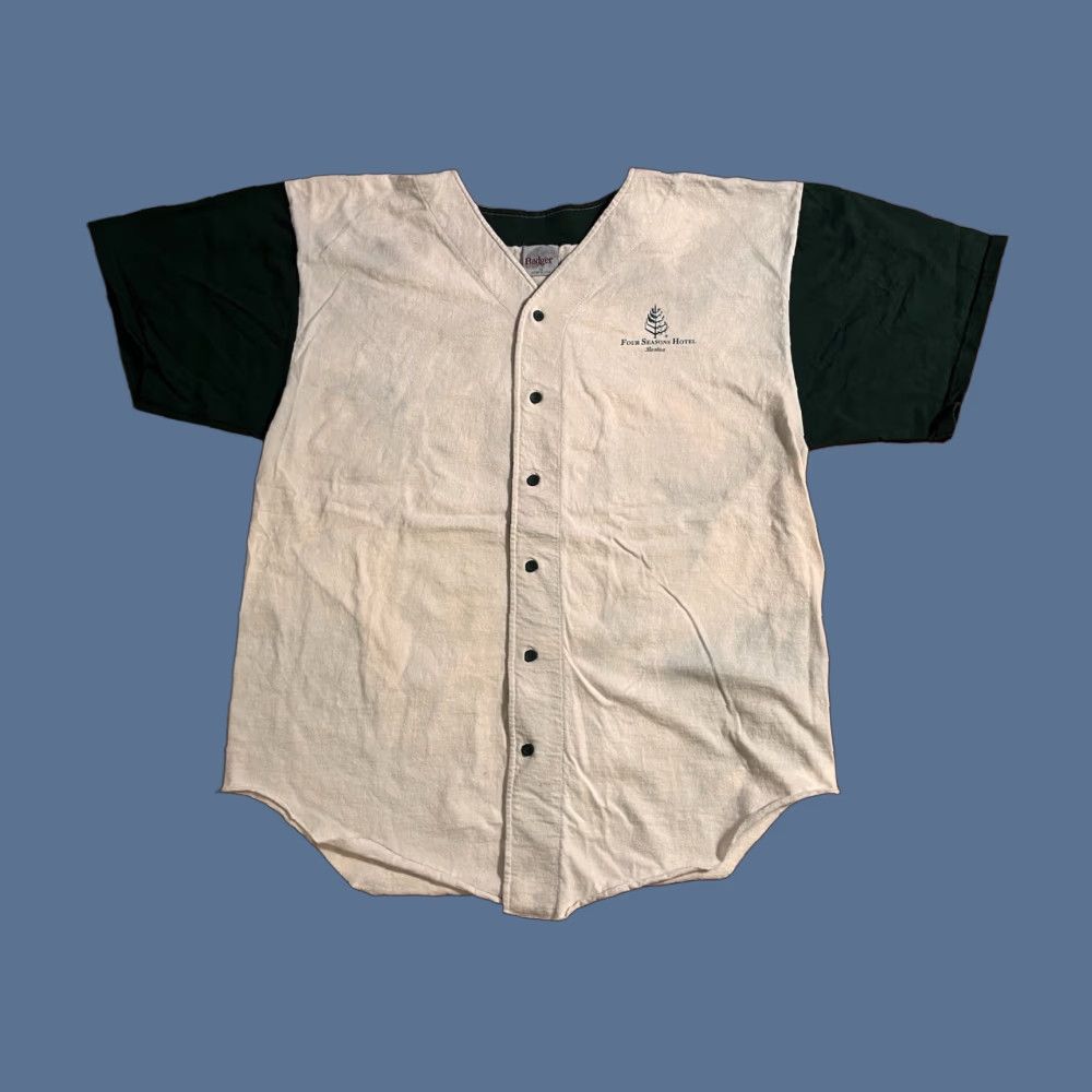 Vintage VINTAGE Badger Sportswear Baseball Jersey Men’s XL White 90s Four Seasons Hotel Boston Jersey Shirt Mens XL White 90s City Sports Size US XL / EU 56 / 4 - 1 Thumbnail