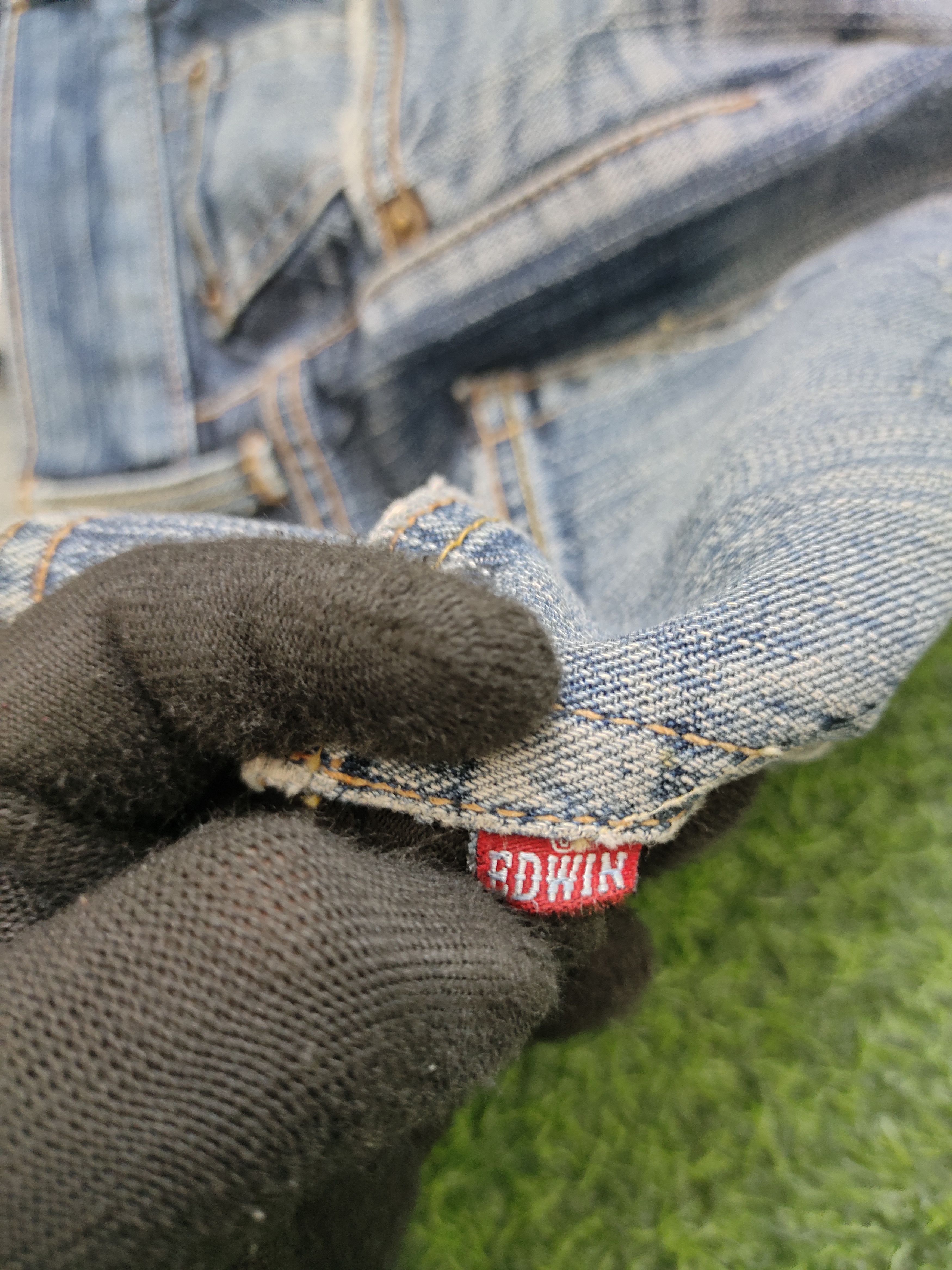 If Six Was Nine Vintage 90s Edwin Xv Distress Faded Clawmark Denim Jeans Size US 32 / EU 48 - 15 Thumbnail