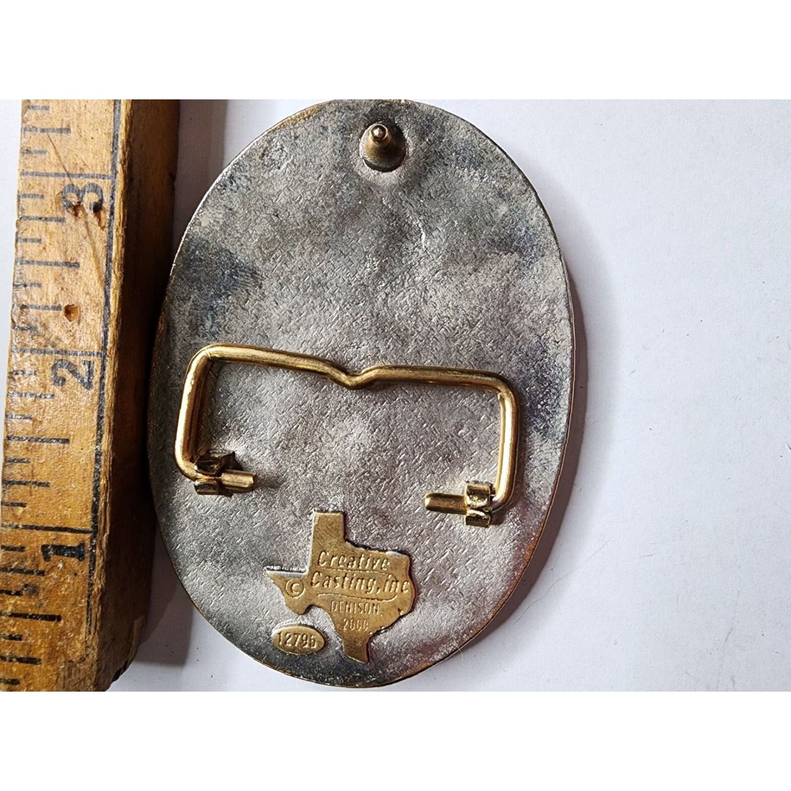 Champion Vintage 2001 Cheyenne Trap and Shoot Club Champion Trophy Silver Belt Buckle Men One Size Western Style Size ONE SIZE - 2 Thumbnail