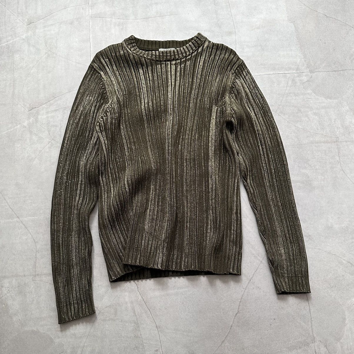 Hysteric Glamour × Undercover Japan Faded LGB Impala Vibe Knit Ribbed Sweater Size US XL / EU 56 / 4 - 7 Thumbnail