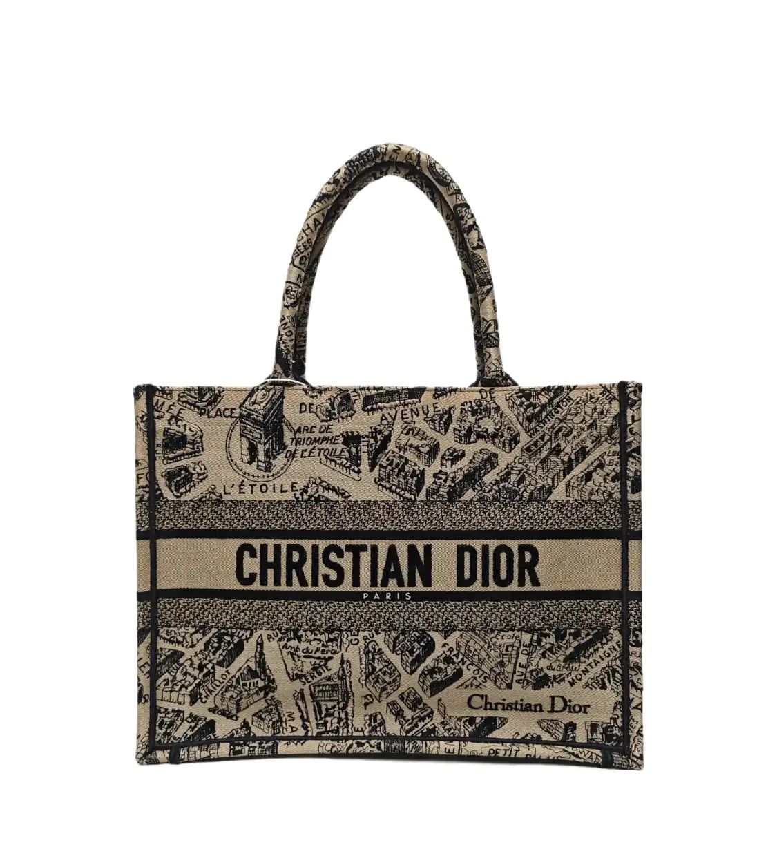 Dior DIOR Book Tote Medium grey brown canvas embroidery handbag Size ONE SIZE - 1 Thumbnail