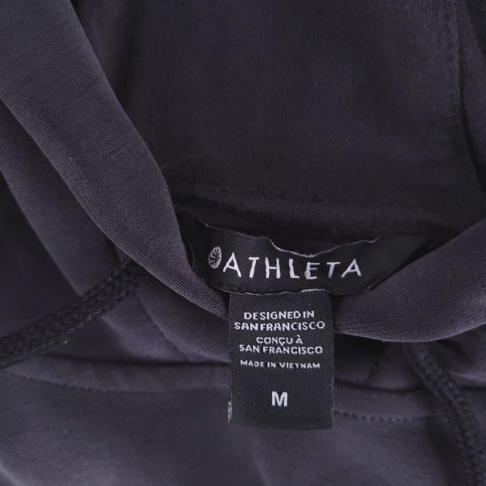 Athleta Athleta Hoodie Womens M Black Solid Casual Pullover Relaxed Long Sleeve Shirt Womens Hoodie Fit: Relaxed Size M / US 6-8 / IT 42-44 - 3 Thumbnail