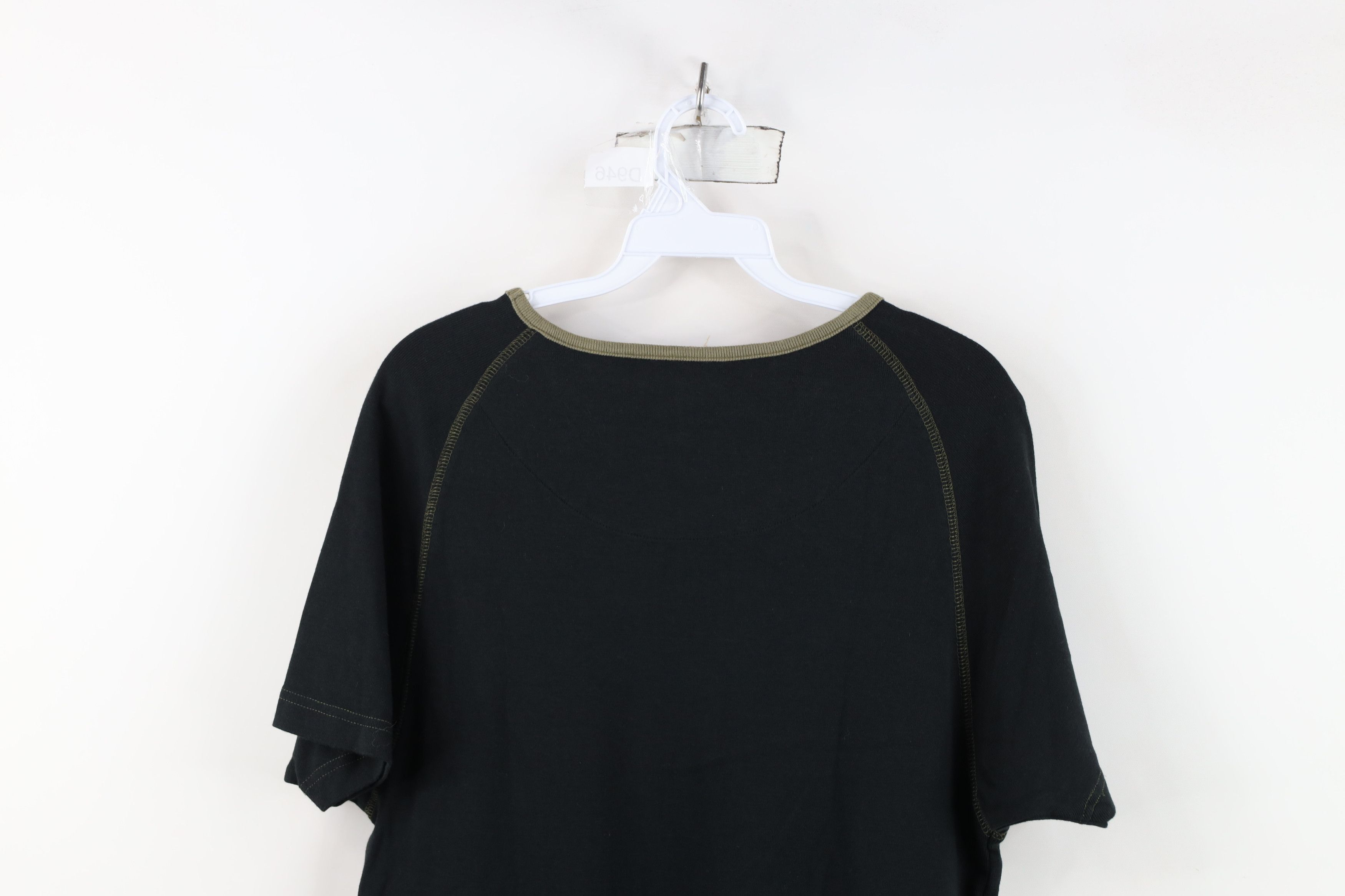 UNIONBAY Deadstock Vintage 90s Unionbay Ribbed Knit T-Shirt Black Size XL / US 12-14 / IT 48-50 - 10 Thumbnail