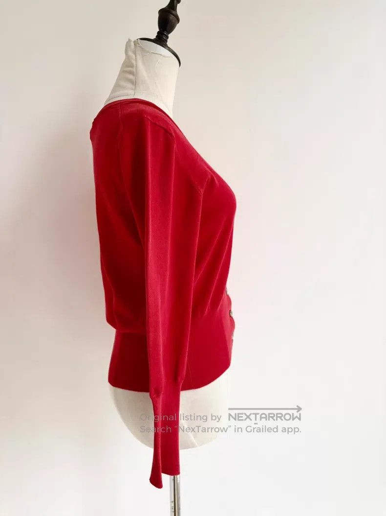 Vivienne Westwood Vivienne Westwood Red V-Neck Knit Sweater Size L / US 10 / IT 46 - 6 Thumbnail
