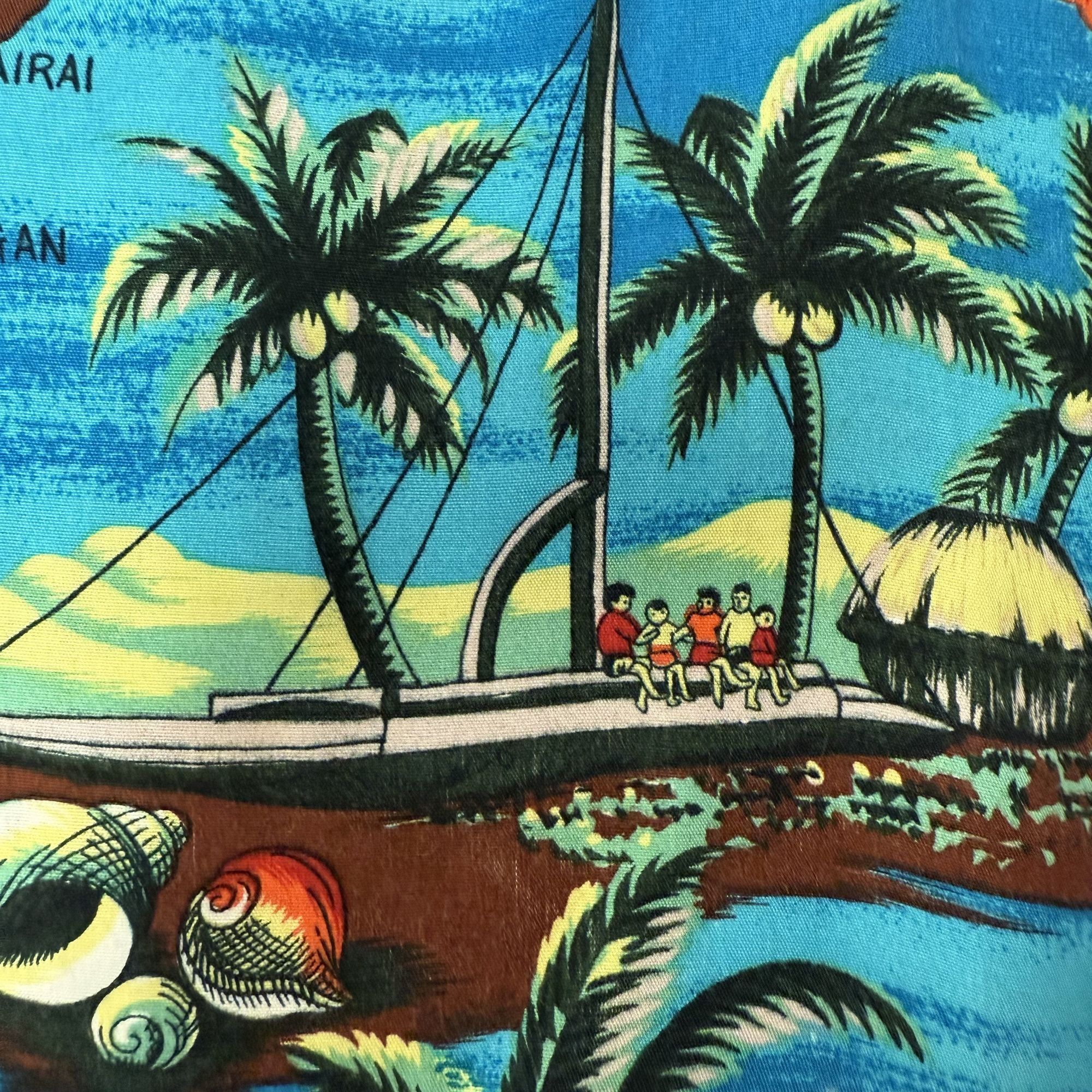 Other 2 pc LOT Vtg Wedding FIGHTING SAVAGES Floral Hawaiian Shirts Size US S / EU 44-46 / 1 - 16 Thumbnail