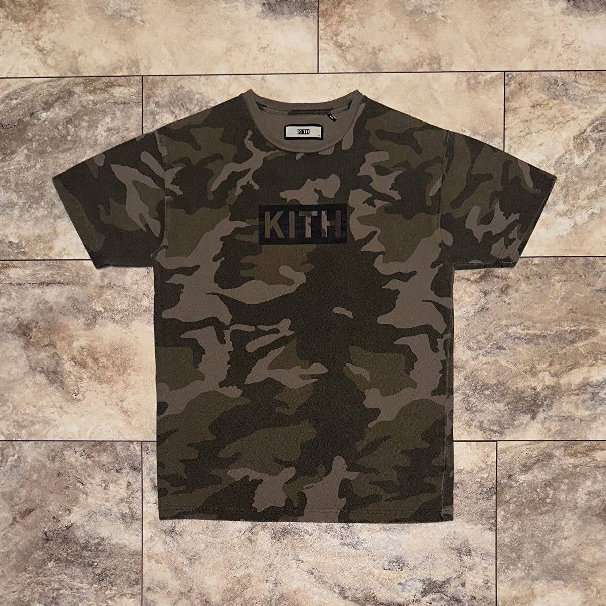 Kith Kith Begonia Floral Serif Logo Tee Nocturnal Small | Grailed