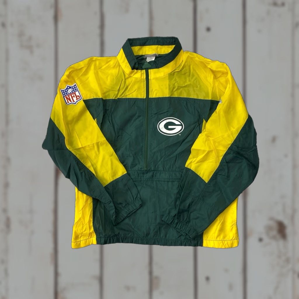 NFL VINTAGE 80s Apex One NFL Green Bay Packers Windbreaker Medium Green Packers Logo Jacket Boys/Men? Size US M / EU 48-50 / 2 - 1 Thumbnail