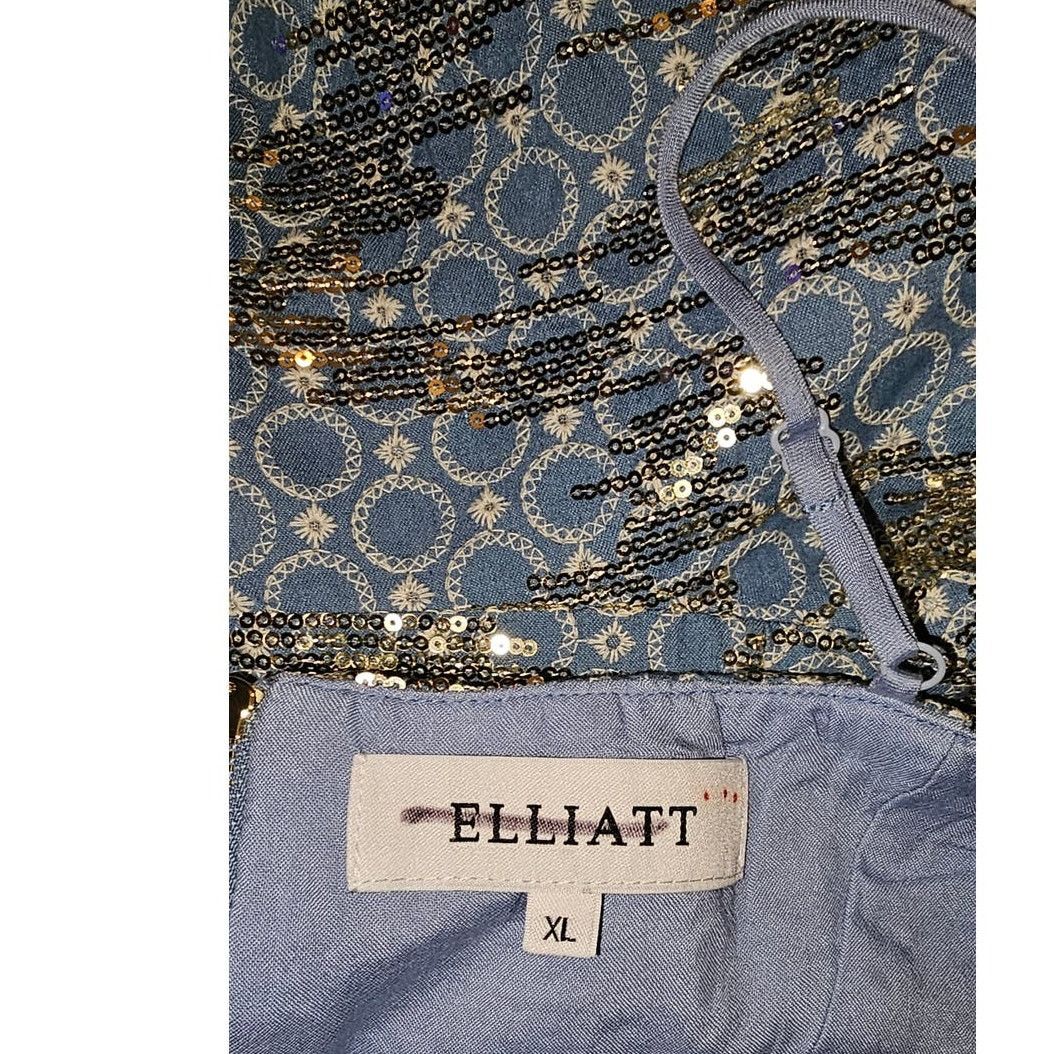 Free People New Free People ELLIATT Makenzie Dress $275 X-LARGE Blue Size XL / US 12-14 / IT 48-50 - 4 Thumbnail