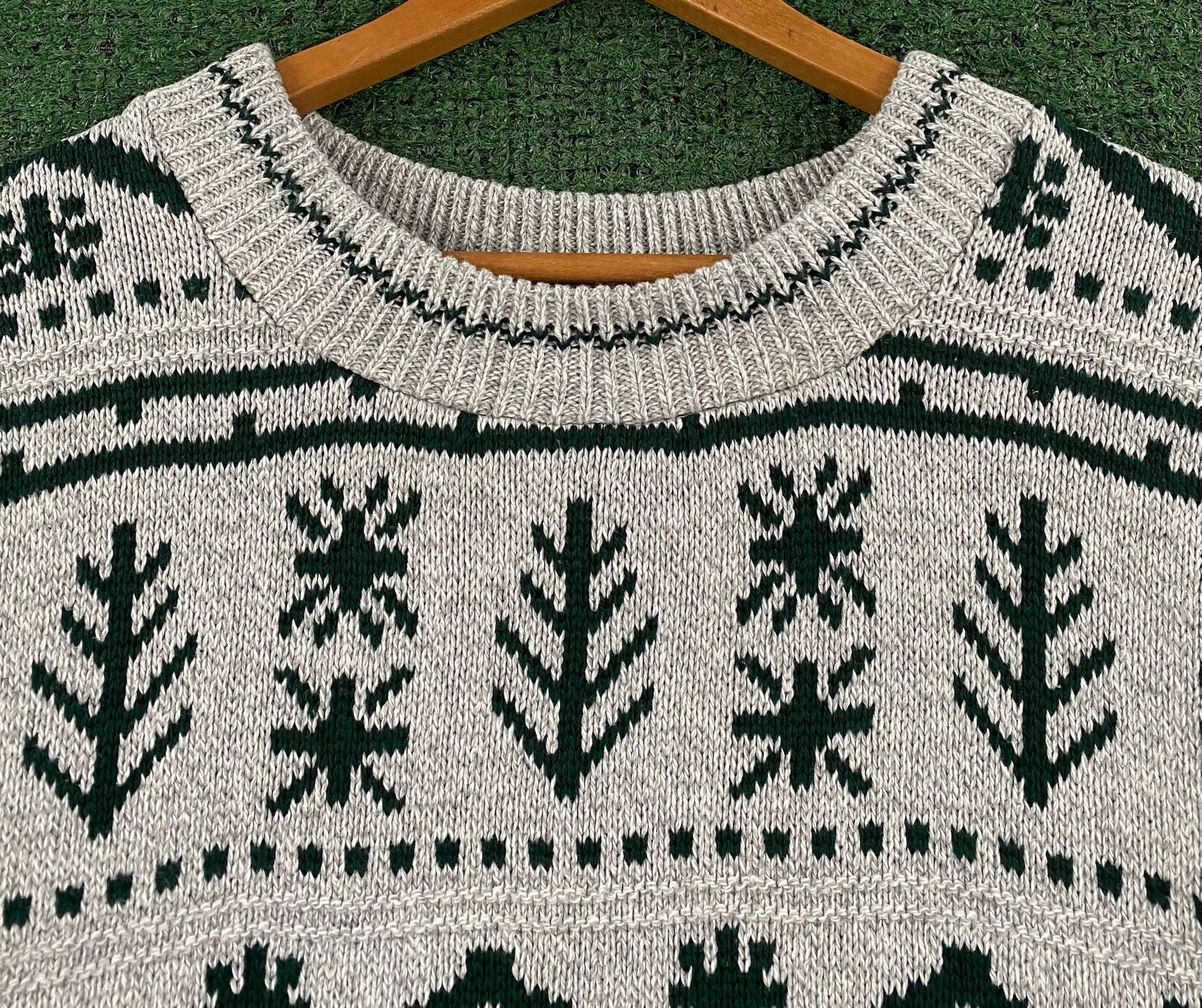 Vintage 90’s John Weitz Patterned Knit Cotton Sweater Men’s Size XL Size US XL / EU 56 / 4 - 2 Thumbnail