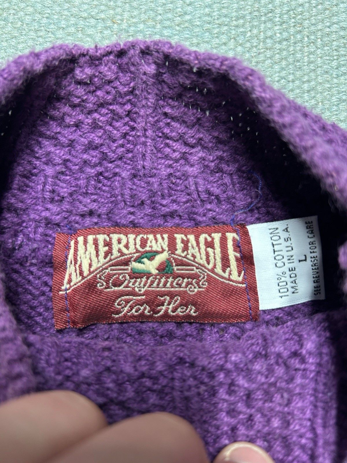 Vintage American Eagle knit sweater Icelandic Nordic women’s large Size L / US 10 / IT 46 - 4 Thumbnail