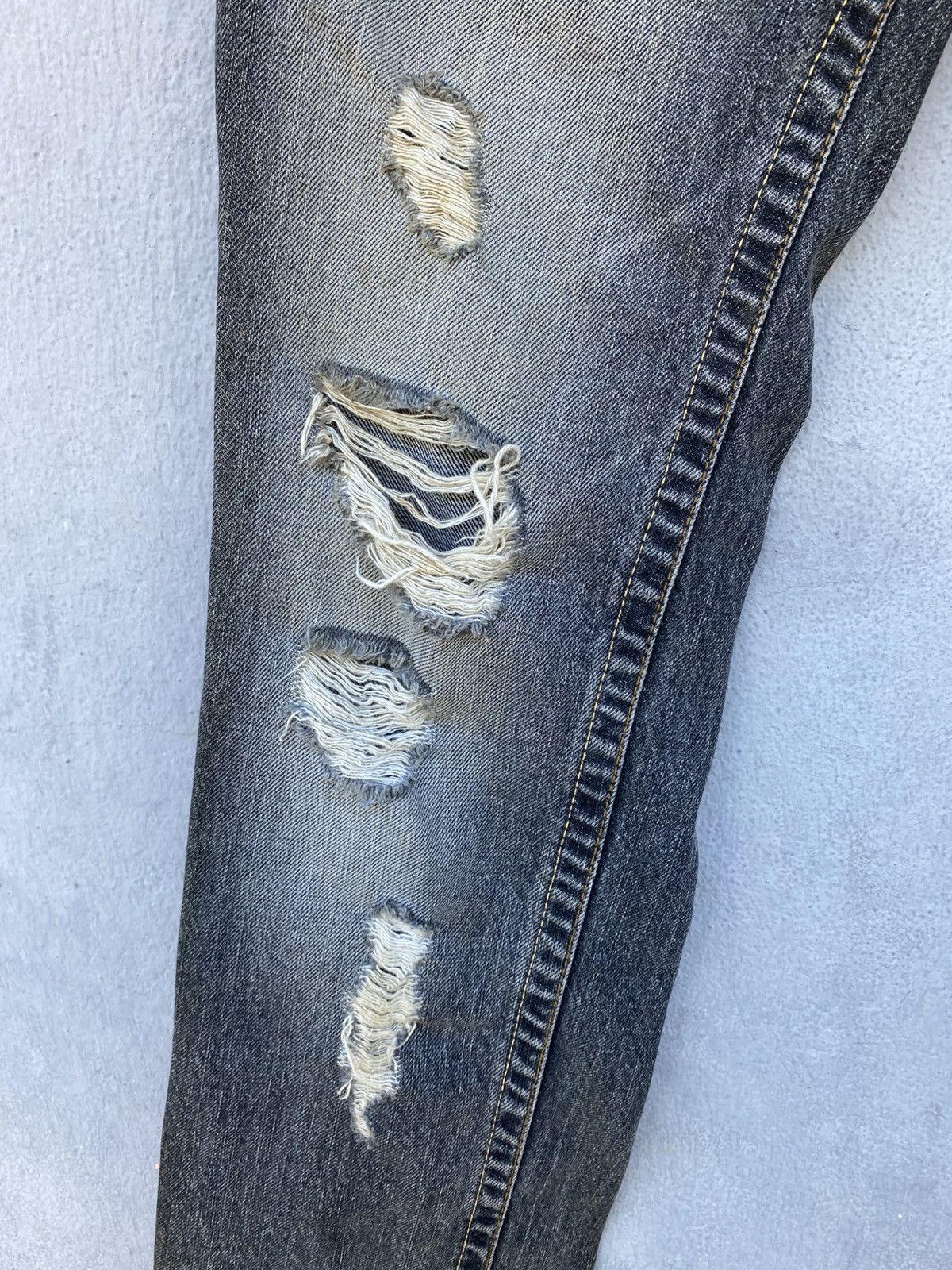Hysteric Glamour × If Six Was Nine × Vanquish Vanquish Destroyed Distressed Washed Black Ring Jean Size 28" / US 6 / IT 42 - 4 Thumbnail