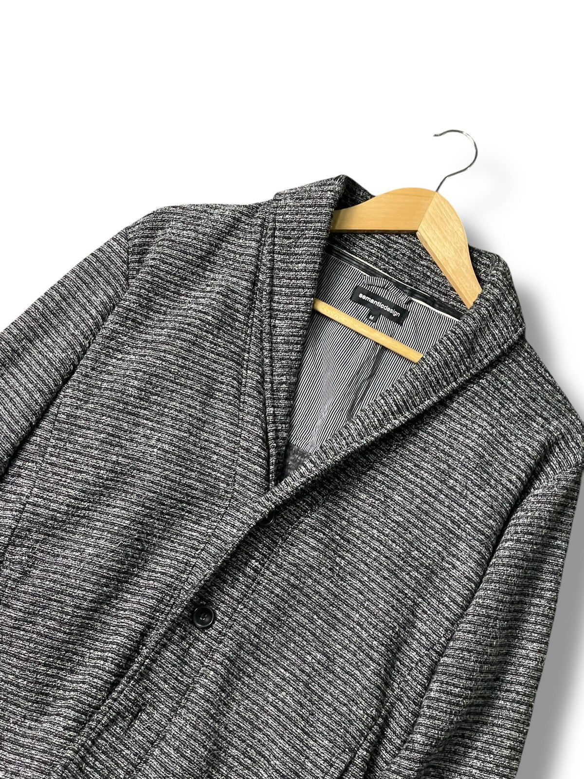 Japanese Brand × Vintage × semanticdesign SEMANTIC DESIGN Knitted Wool Coat (100) Size US M / EU 48-50 / 2 - 2 Thumbnail