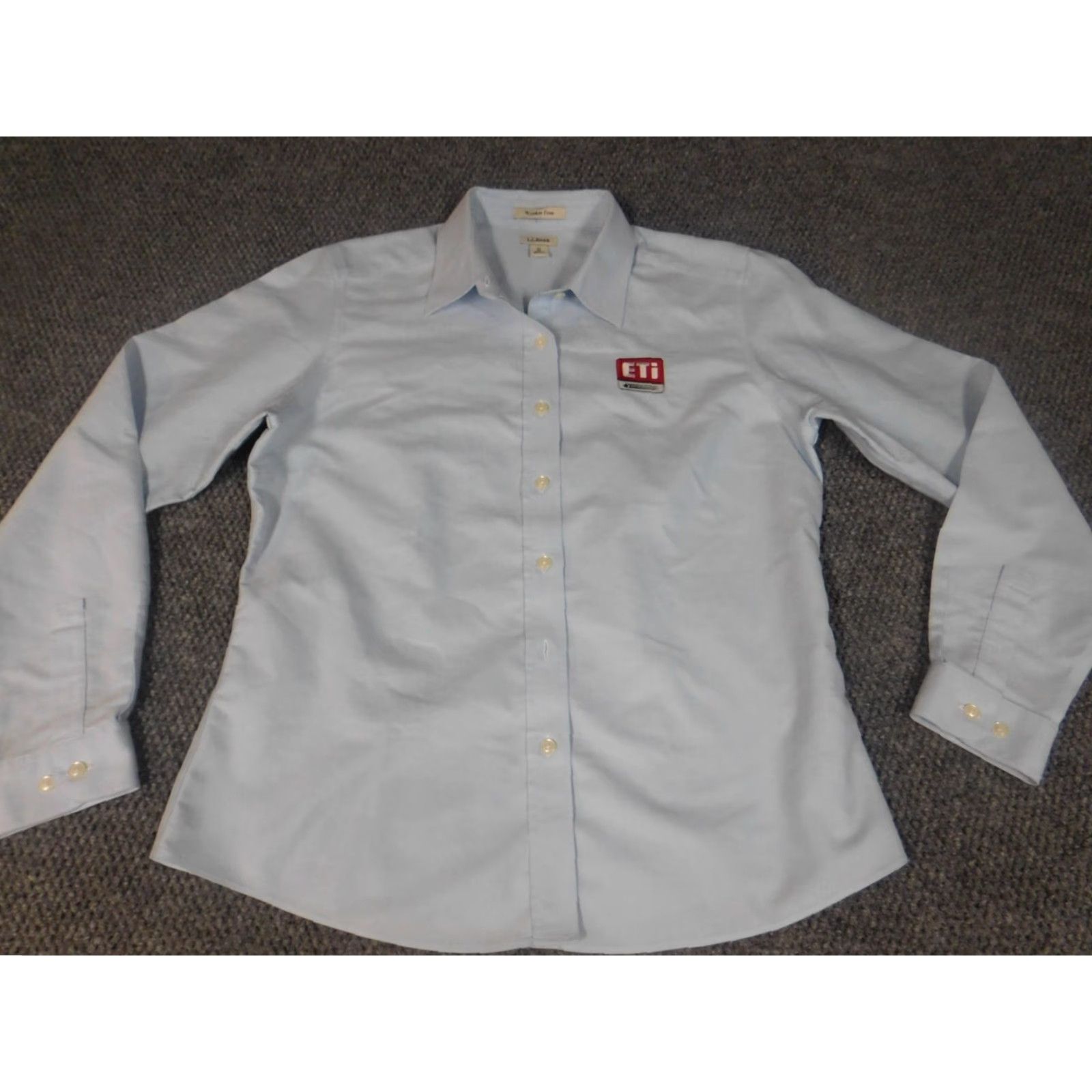 Vintage LL Bean Womens Button-Up Blouse Medium Blue Casual Shirt Mystery Navbar Size M / US 6-8 / IT 42-44 - 2 Thumbnail