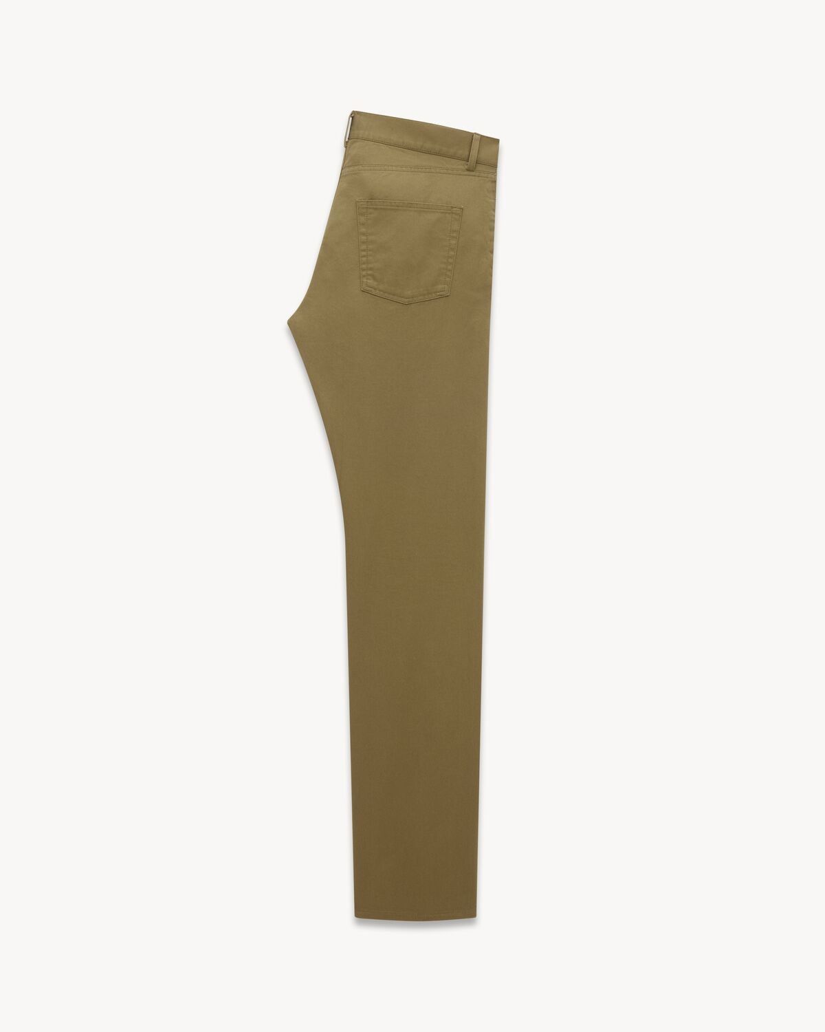 Saint Laurent Paris oc11z0126 795384 Relaxed Slim Pants in Cotton in Khaki Green Size US 29 - 2 Thumbnail