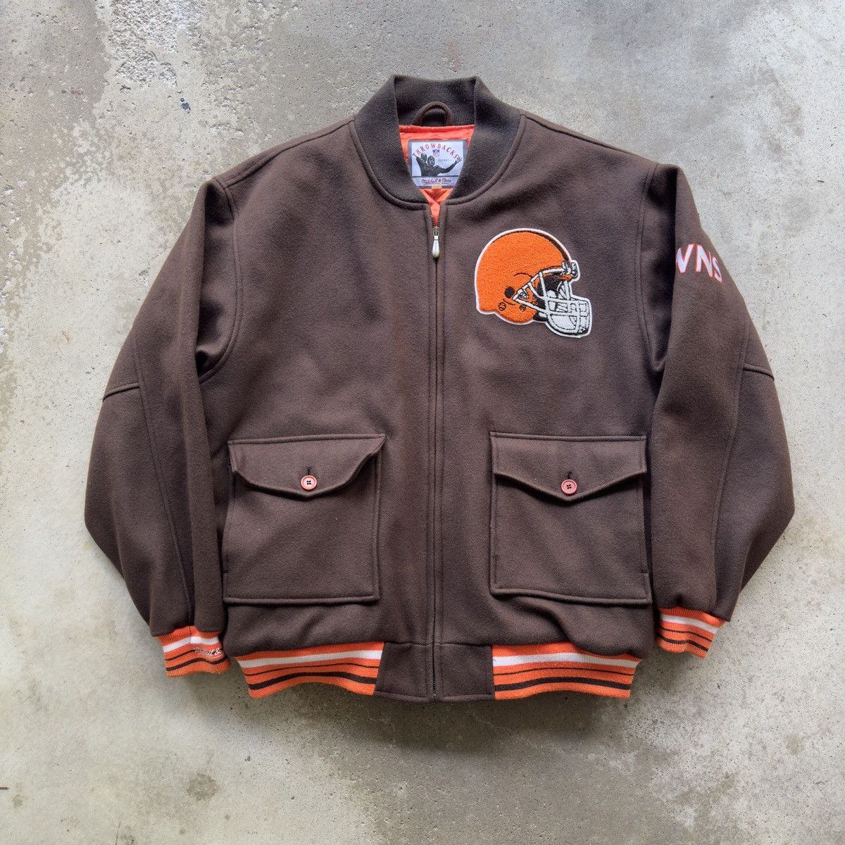 Image of Mitchell Ness x Nfl Vintage 2000S Cleveland Browns Nfl Mitchell & Ness Jacket, Men's (Size 2XL)