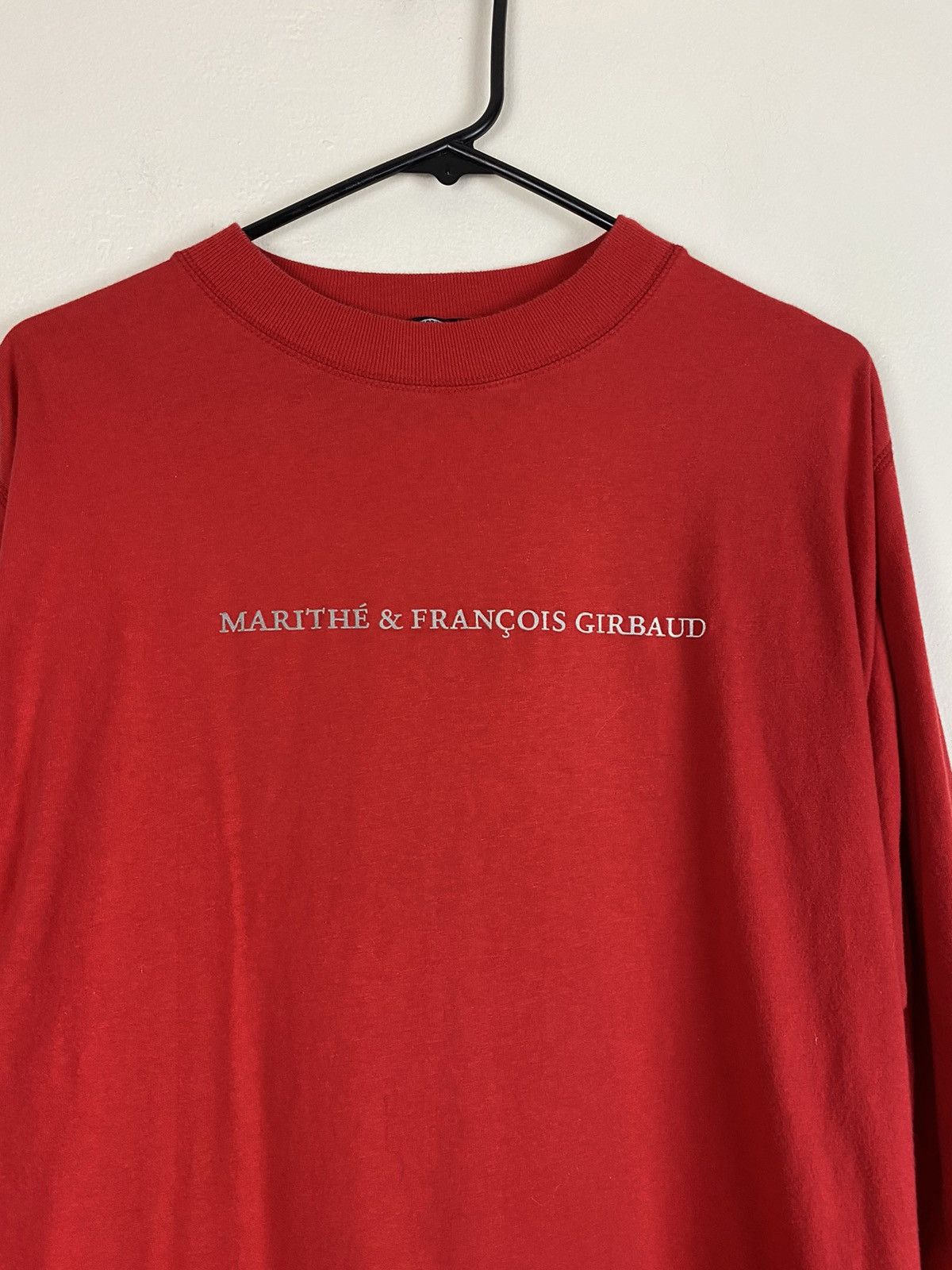 Marithe + Francois Girbaud × Vintage Vintage Marithe Francois Girbaud Red Long Sleeve Made in USA Size US XL / EU 56 / 4 - 2 Thumbnail