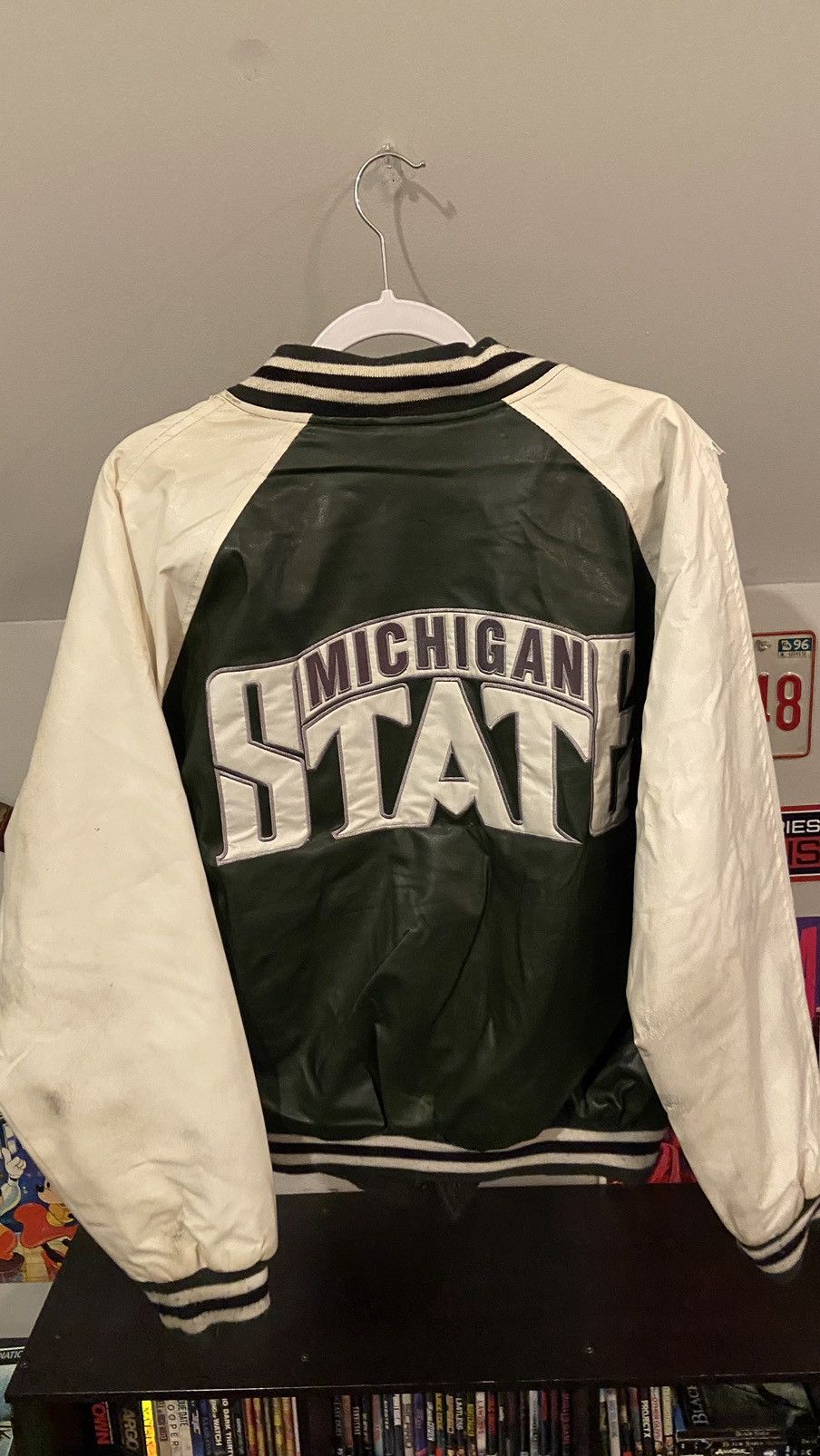 Vintage Steve & Barrys Michigan State Spartans store Varsity Bomber Jacket