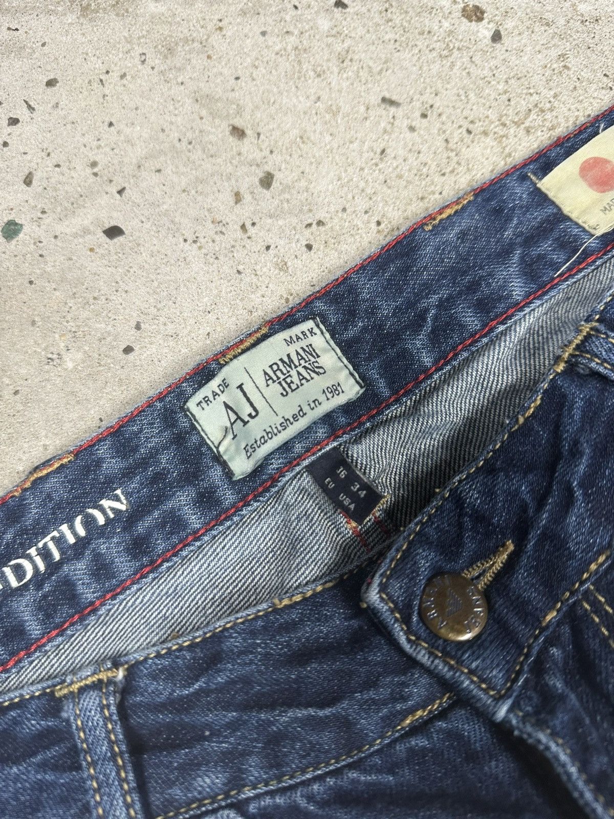 Giorgio Armani Vintage 2000s Armani Jeans Japan Selvedge Denim Pants Size US 34 / EU 50 - 15 Thumbnail